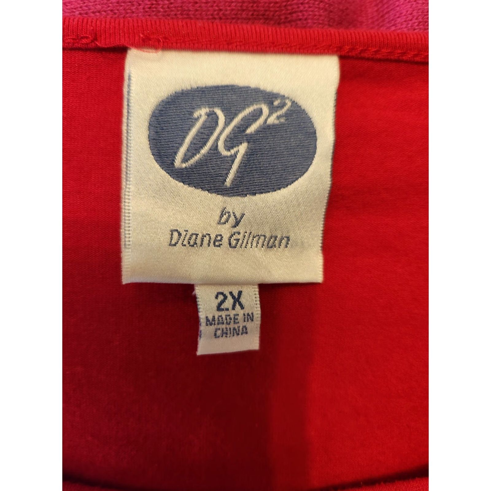 Vintage Diane Gilman Top 2X Plus Red Studded Paisley Long Sleeve Size XXL / US 16-18 / IT 52-54 - 6 Thumbnail
