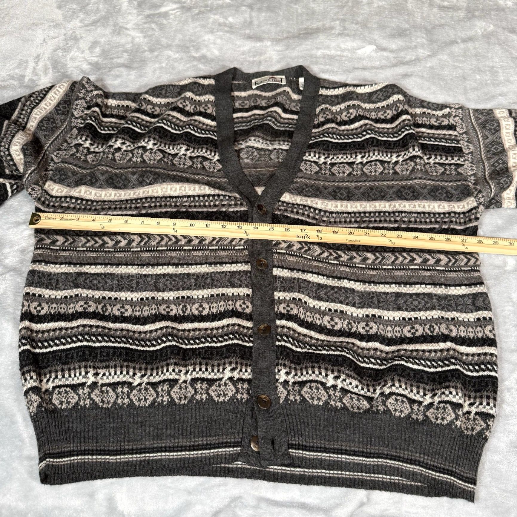 Vintage VINTAGE Florence Tricot Cardigan Sweater Mens XL Tall Wool Acrylic Italy Size US XL / EU 56 / 4 - 5 Thumbnail