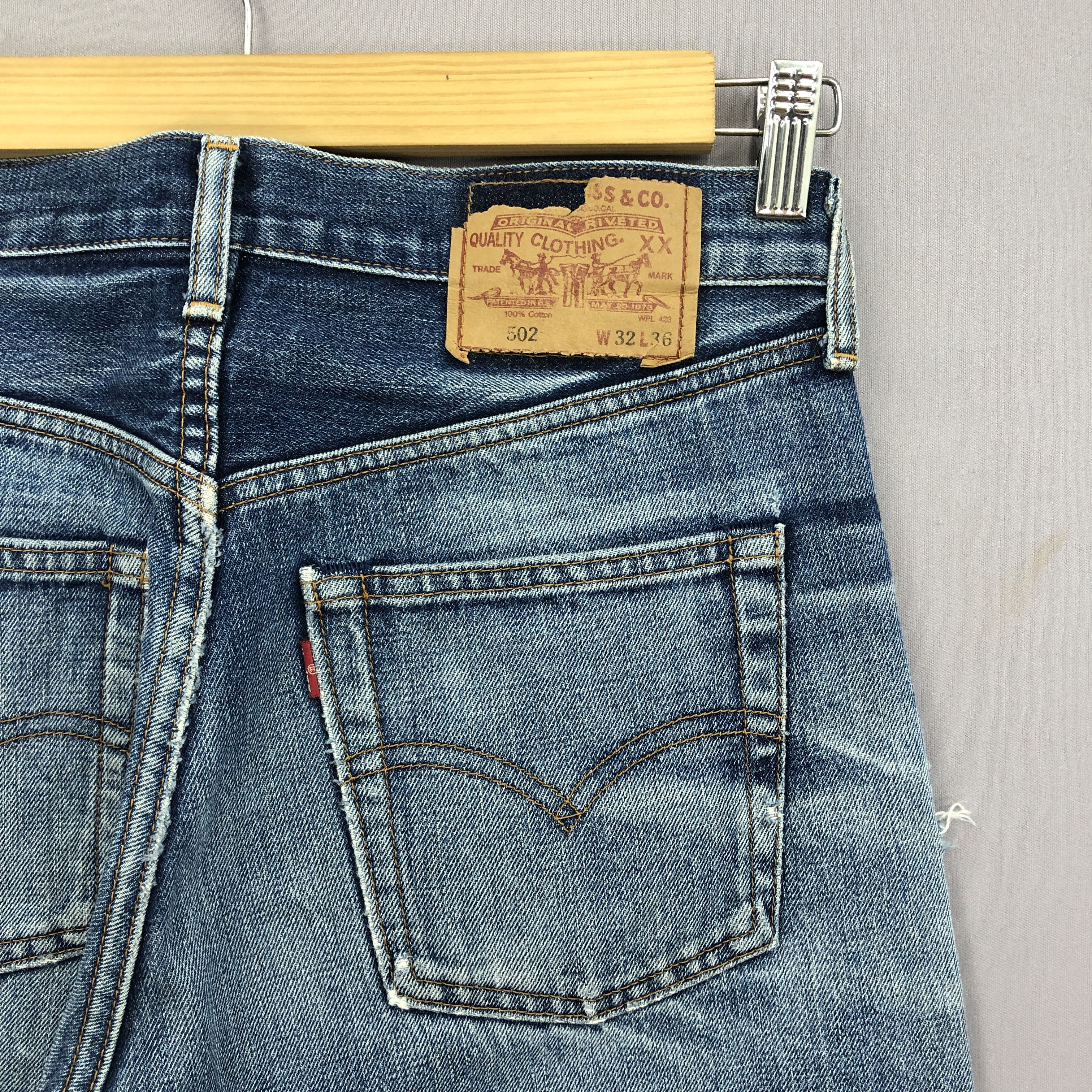 Levi's Vintage Levis 502xx Selvedge Jeans Levi's Distressed Denim Size US 30 / EU 46 - 5 Thumbnail