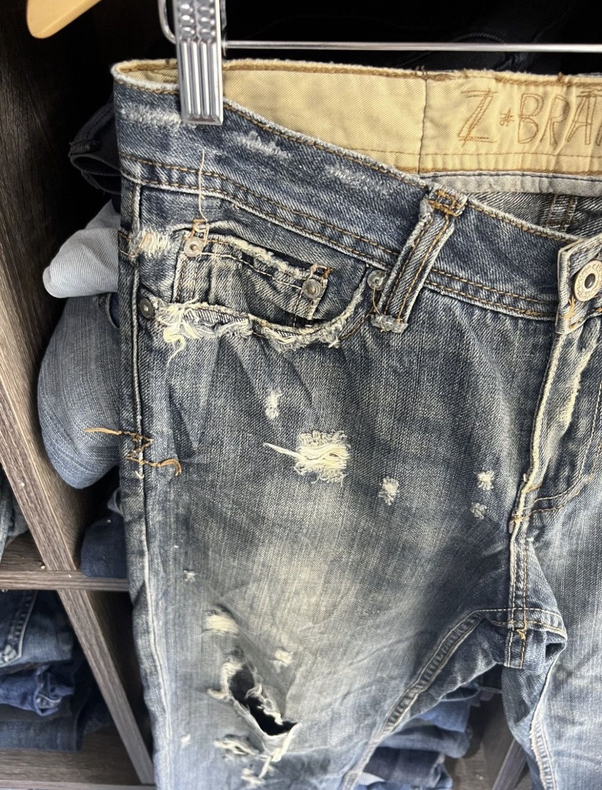Z Brand 🔥Vintage Z Brand Distressed Denim Size US 31 - 8 Thumbnail