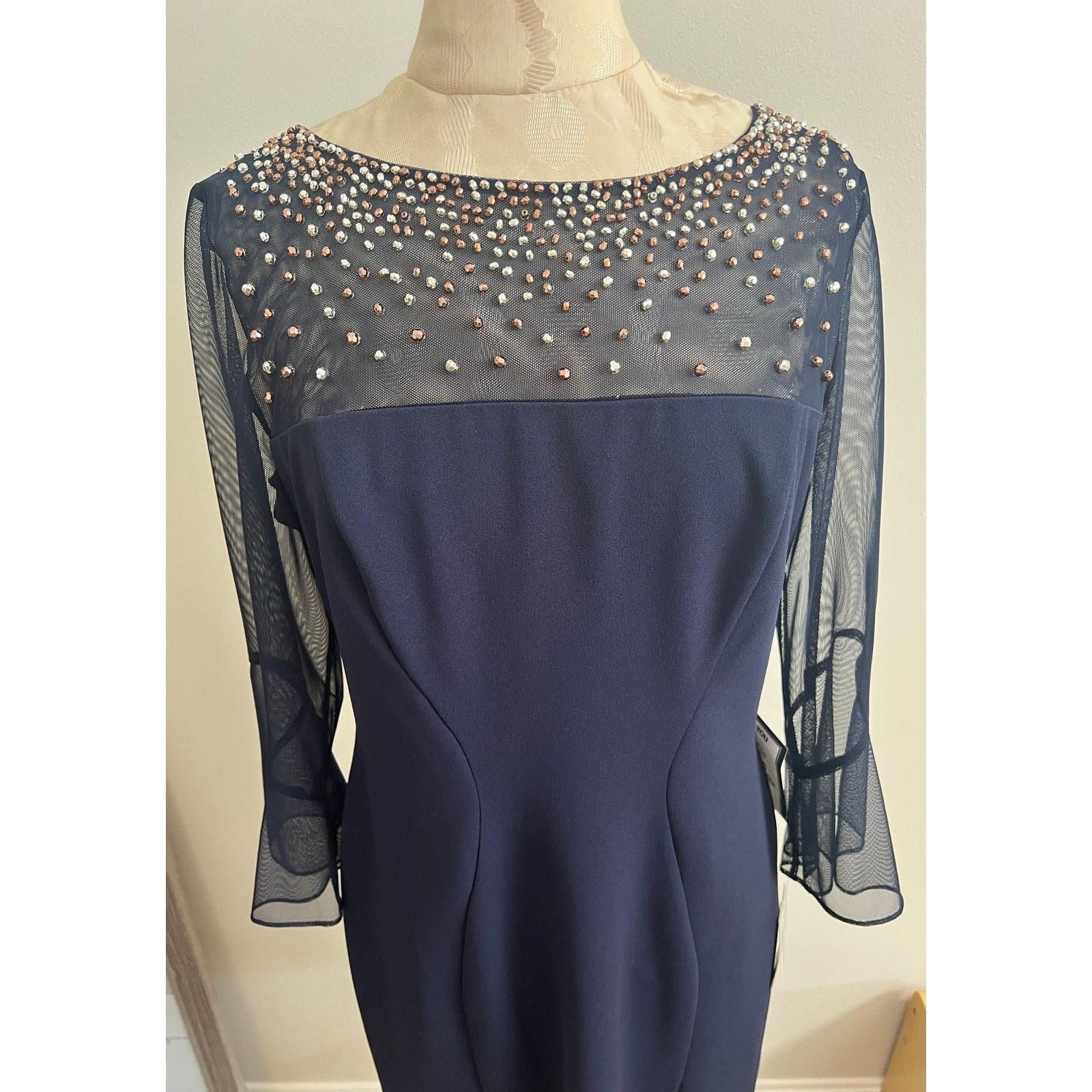 Alex Evenings Alex Evenings NWT Sheath Dress Embellished Illusion Size 10 Size L / US 10 / IT 46 - 2 Thumbnail