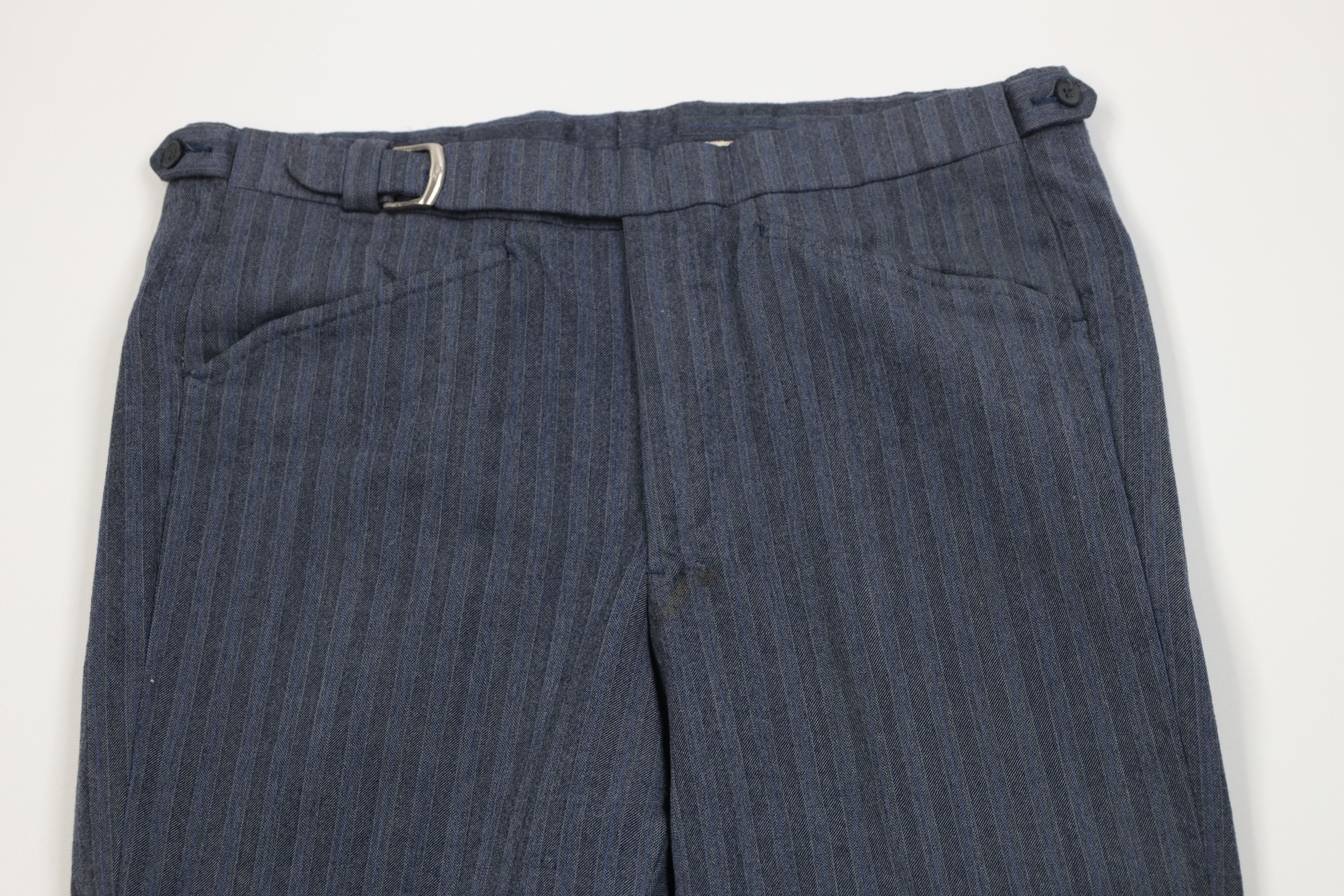 Vintage Vintage 60s Herringbone Buckle Wide Leg Chino Pants USA Size US 32 / EU 48 - 2 Thumbnail