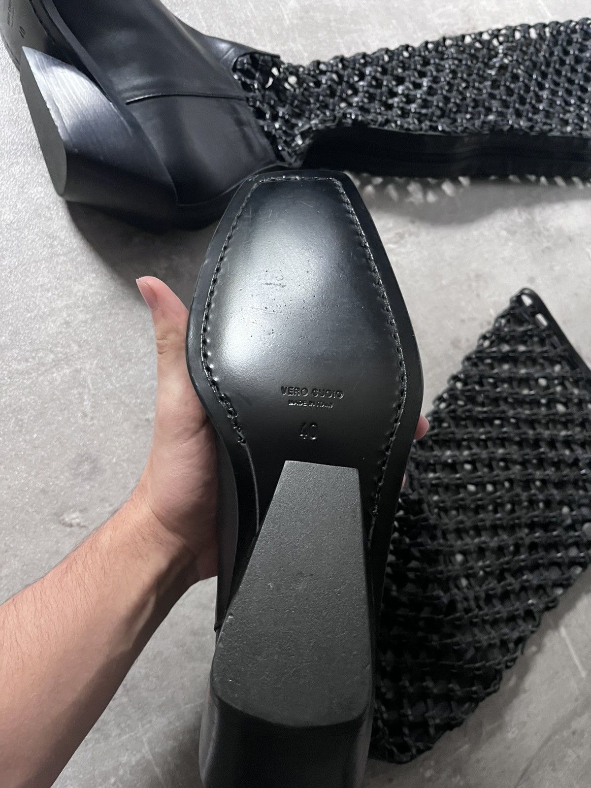 Ann Demeulemeester Ann Demeulemeester F/W 2019 Leather Net Boots Size US 10 / IT 40 - 13 Thumbnail