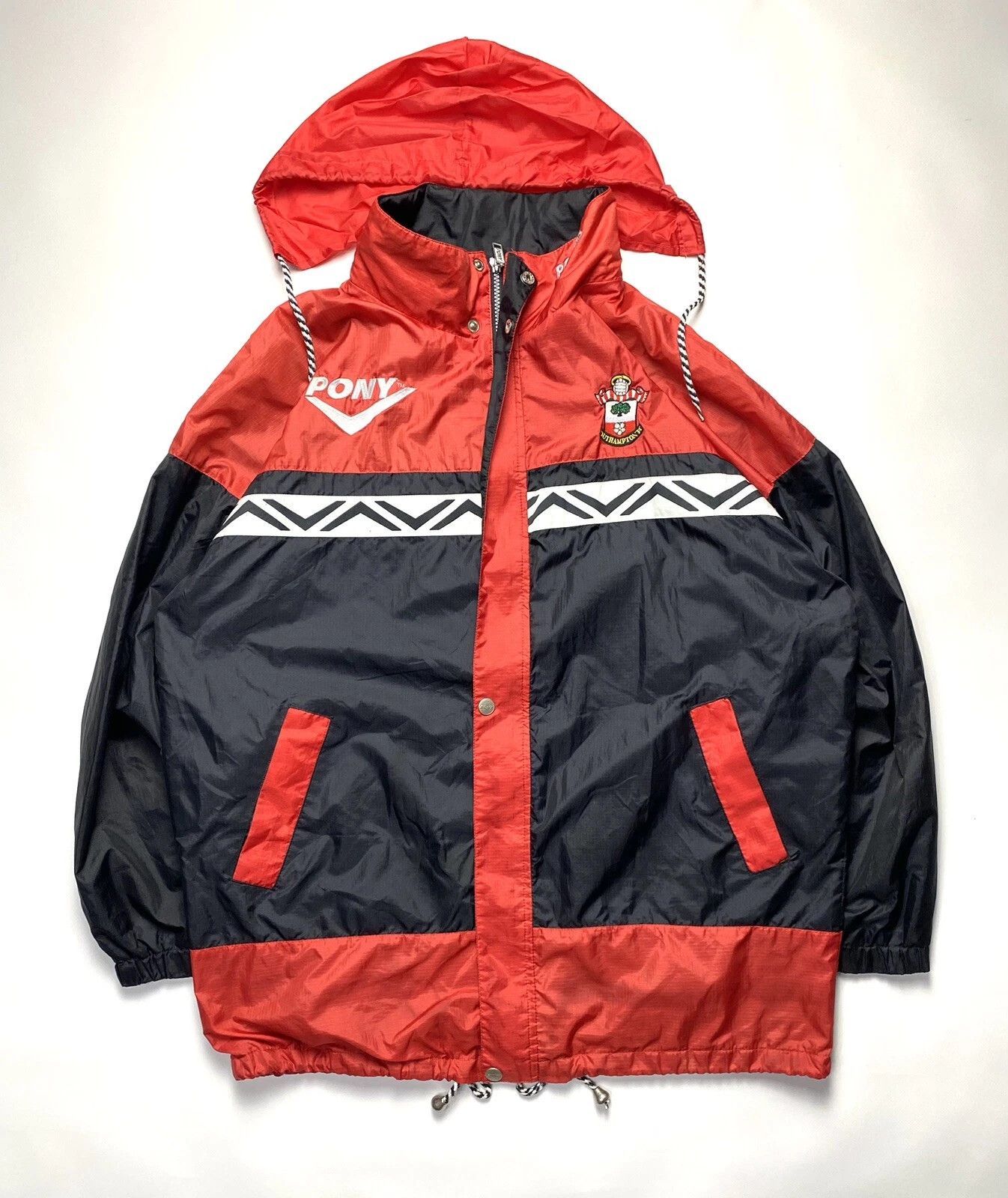 PONY Southampton FC RARE Vintage Training Jacket Pony 1993–1995 Size US XL / EU 56 / 4 - 2 Thumbnail