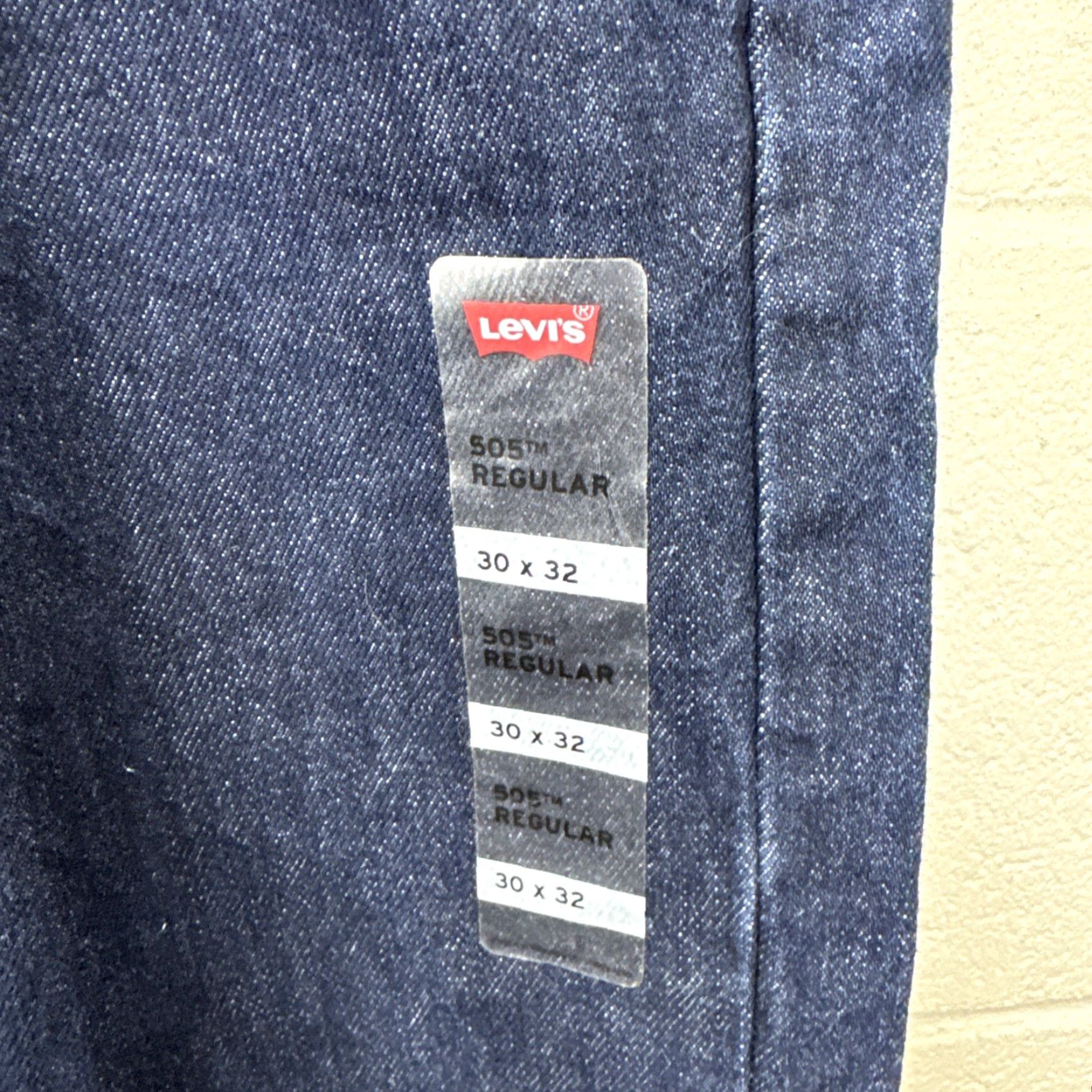 Levi's Levi's 505 Jeans Slim Straight Leg Size 30x32 Dark Wash Blue Mens 90s Size US 30 / EU 46 - 6 Thumbnail