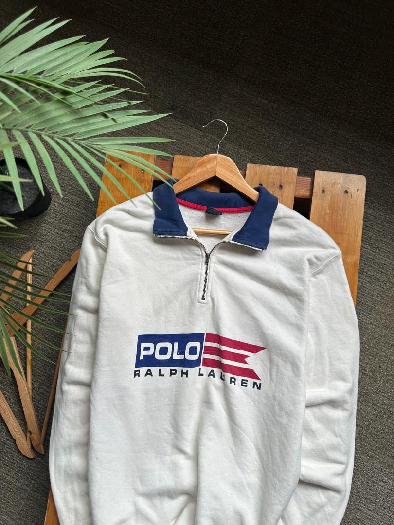 Designer × Polo Ralph Lauren × Vintage VINTAGE POLO RALPH LAUREN HALFZIPPER Size US L / EU 52-54 / 3 - 2 Thumbnail