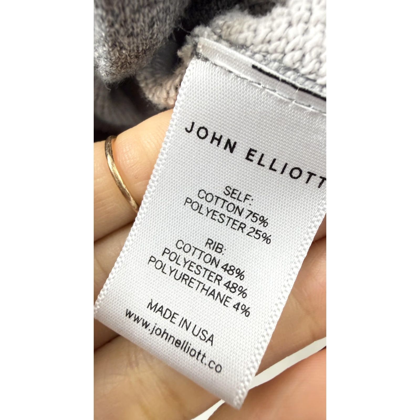 John Elliott John Elliott Hoodie Mens Medium Gray Slim Pullover Side Zip Made USA Size US M / EU 48-50 / 2 - 6 Thumbnail