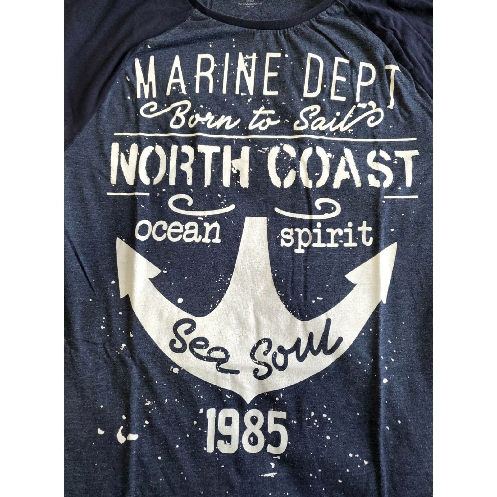 Vintage Koton Marine Dept North Coast T-Shirt L Men Blue Ocean Spirit Sea Soul 1985 Crew Neck Short Sleeve Slim Convincing Size US L / EU 52-54 / 3 - 2 Thumbnail