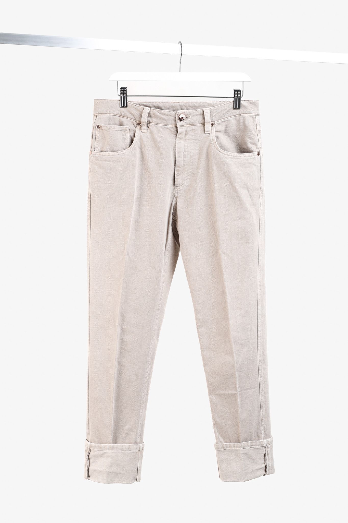 Brunello Cucinelli Brunello Cucinelli AW23 Monili-Bead Straight Leg Jeans Size 28" / US 6 / IT 42 - 1 Thumbnail