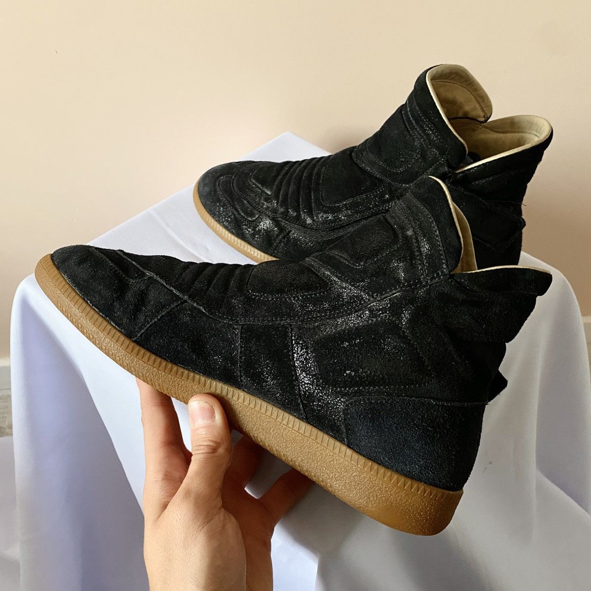 Maison Margiela Maison Margiela SS09 Moto Biker Suede Black Sneakers Shoes Size US 9 / EU 42 - 5 Thumbnail