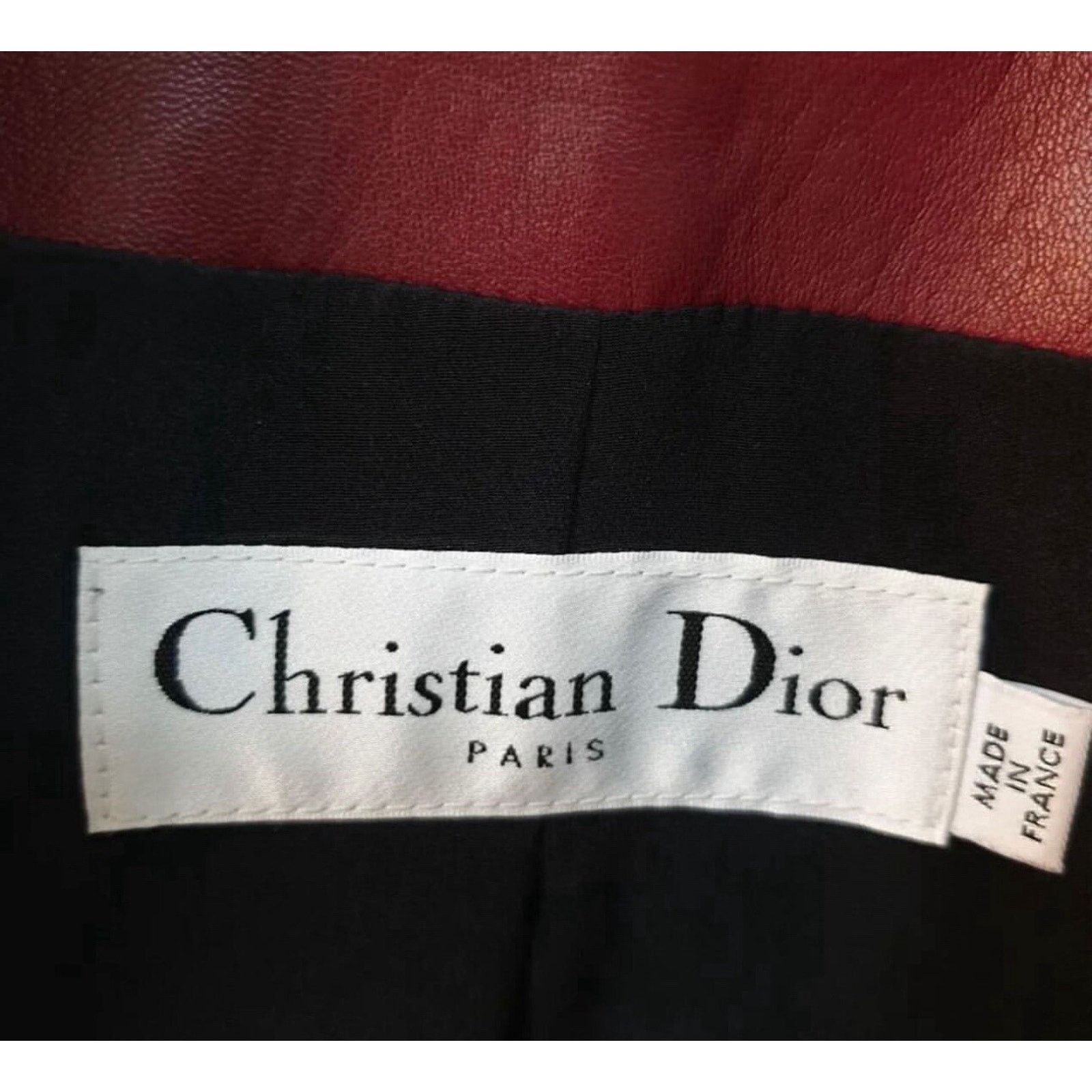 Dior Christian Dior Burgundy Leather Jacket Sz.38 Size S / US 4 / IT 40 - 5 Thumbnail
