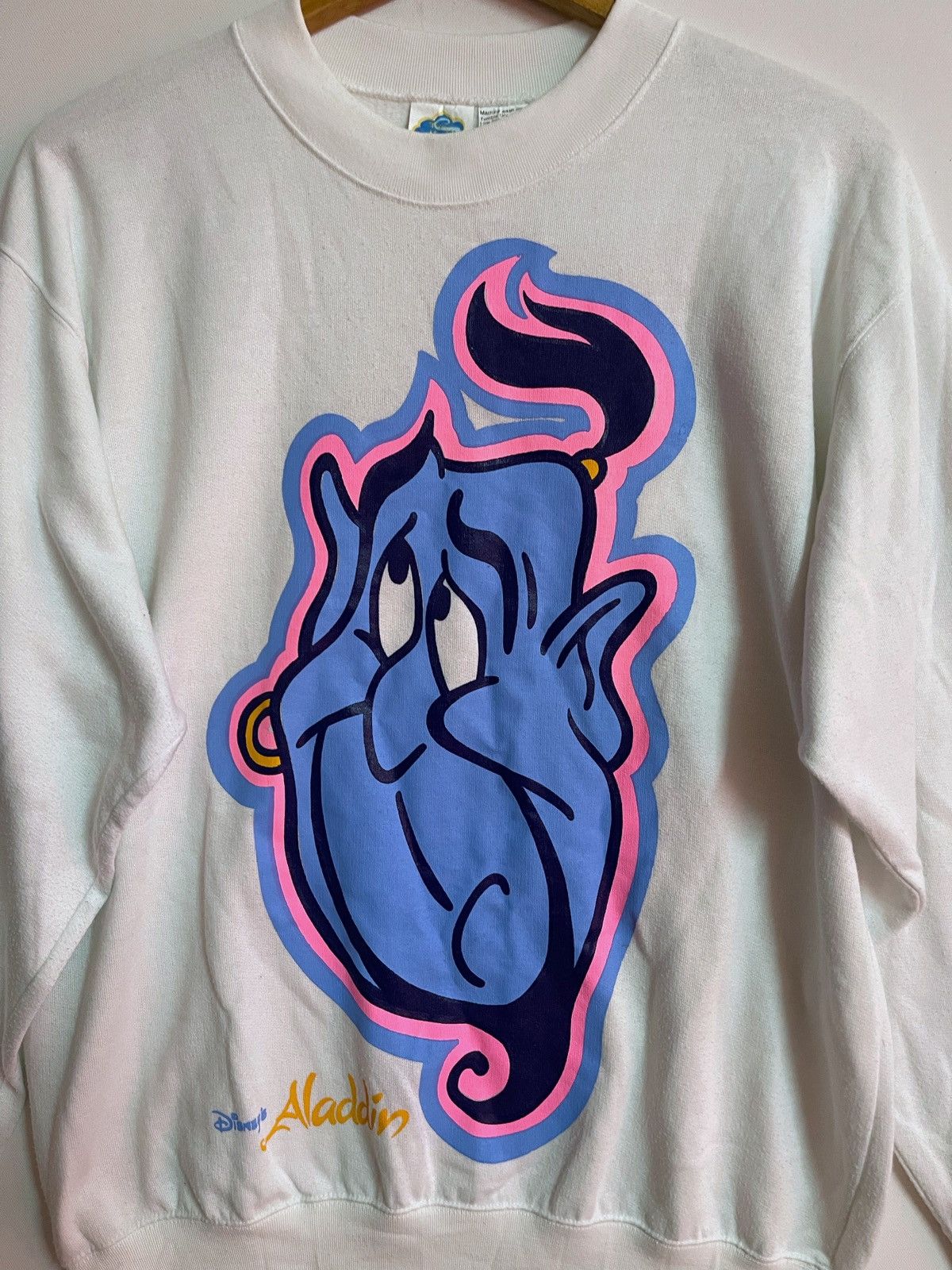 Vintage 90’s Aladdin Sweatshirt M Genie Disney Rare
