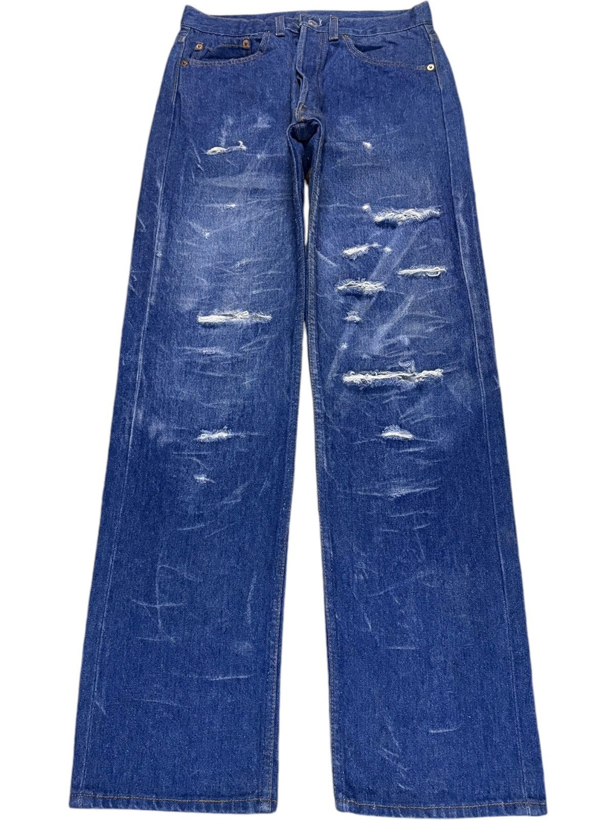 Levi's Vintage 90s Levis 501 Distressed Ripped Faded Loose Jeans Size US 30 / EU 46 - 1 Thumbnail