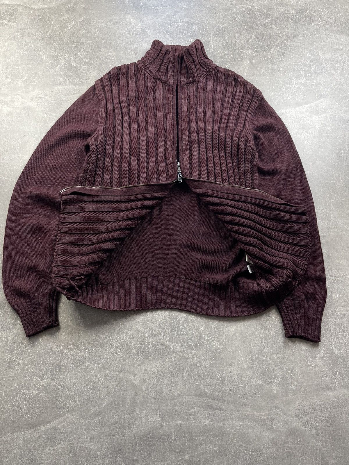 Dolce & Gabbana × Vintage Dolce&Gabbana Archive Knitted Avant Garde Zip Sweater Size US L / EU 52-54 / 3 - 8 Thumbnail