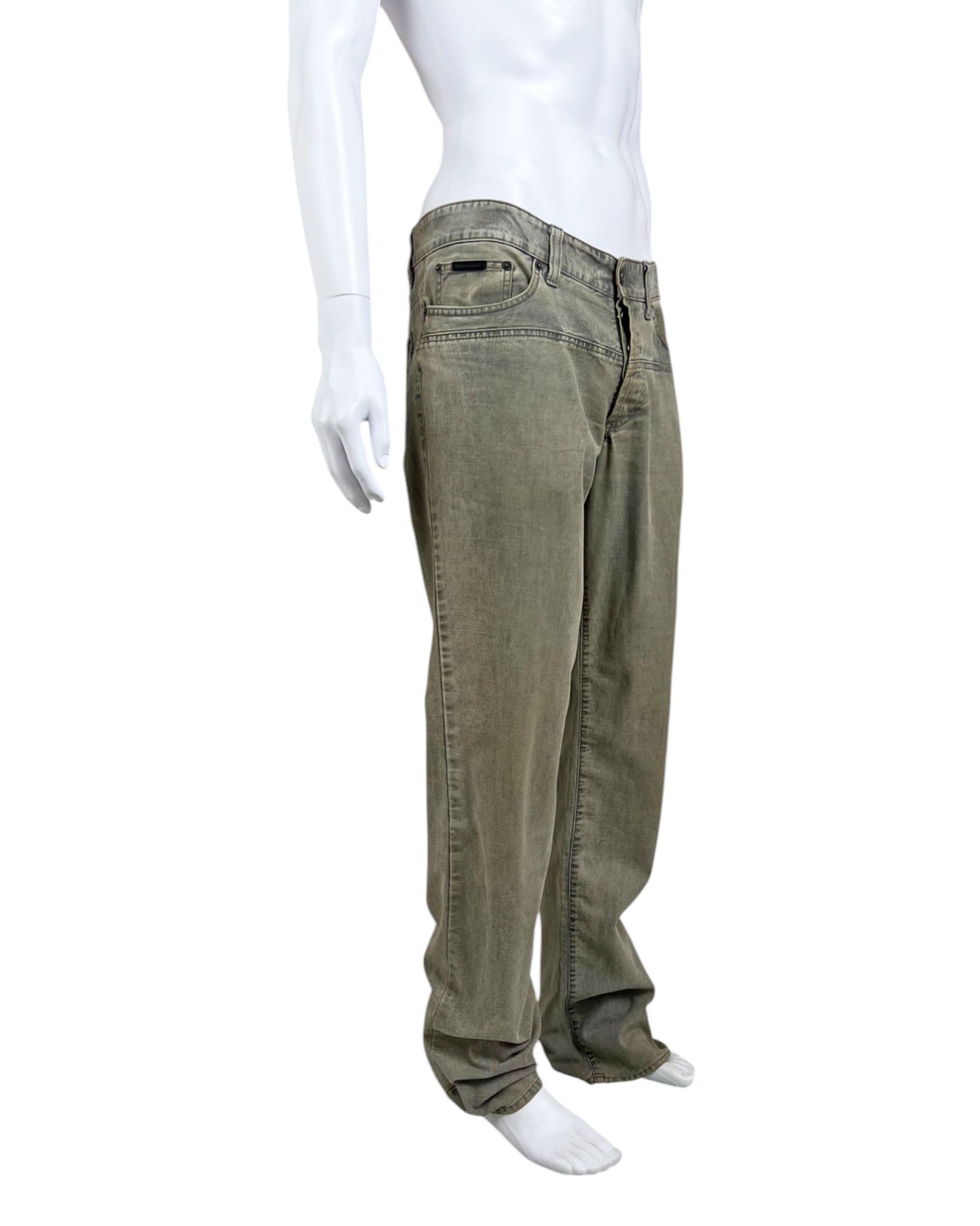 Dolce & Gabbana 2000's Grey Flared Aged Jeans Size US 35 - 2 Thumbnail