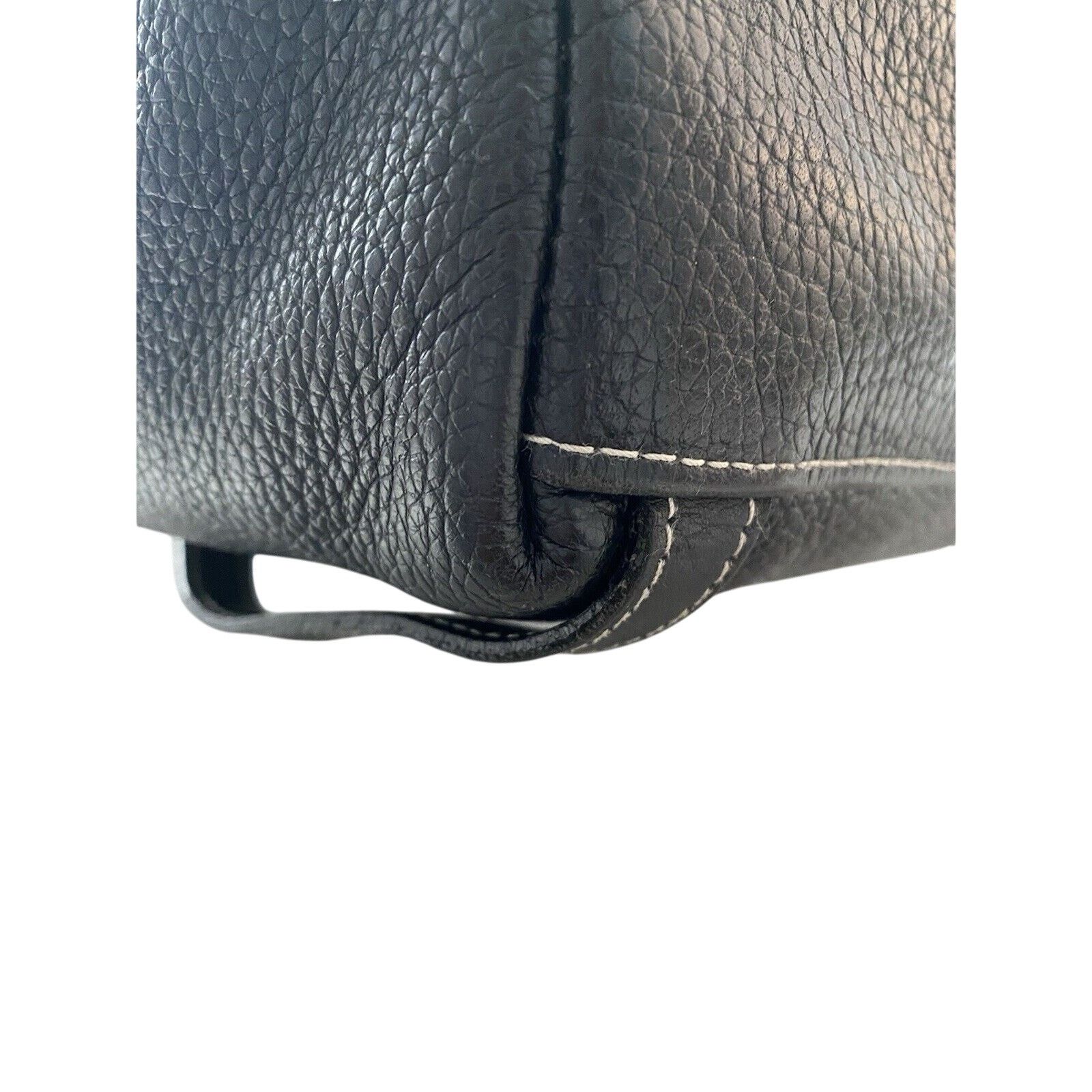 Furla Furla Soft Pebble Double Handle Black Hobo Bag Size ONE SIZE - 17 Thumbnail