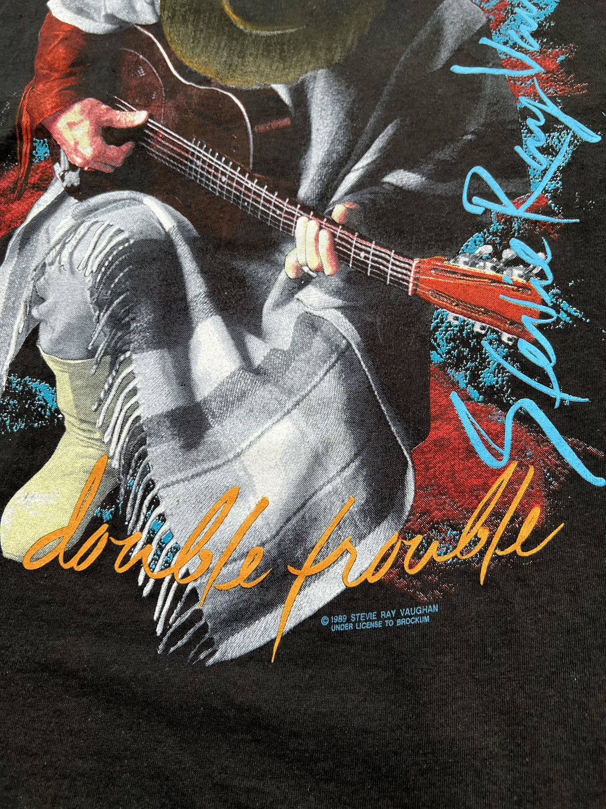 Band Tees Vintage 1989 steve ray vaughan double trouble tee Size US M / EU 48-50 / 2 - 3 Thumbnail