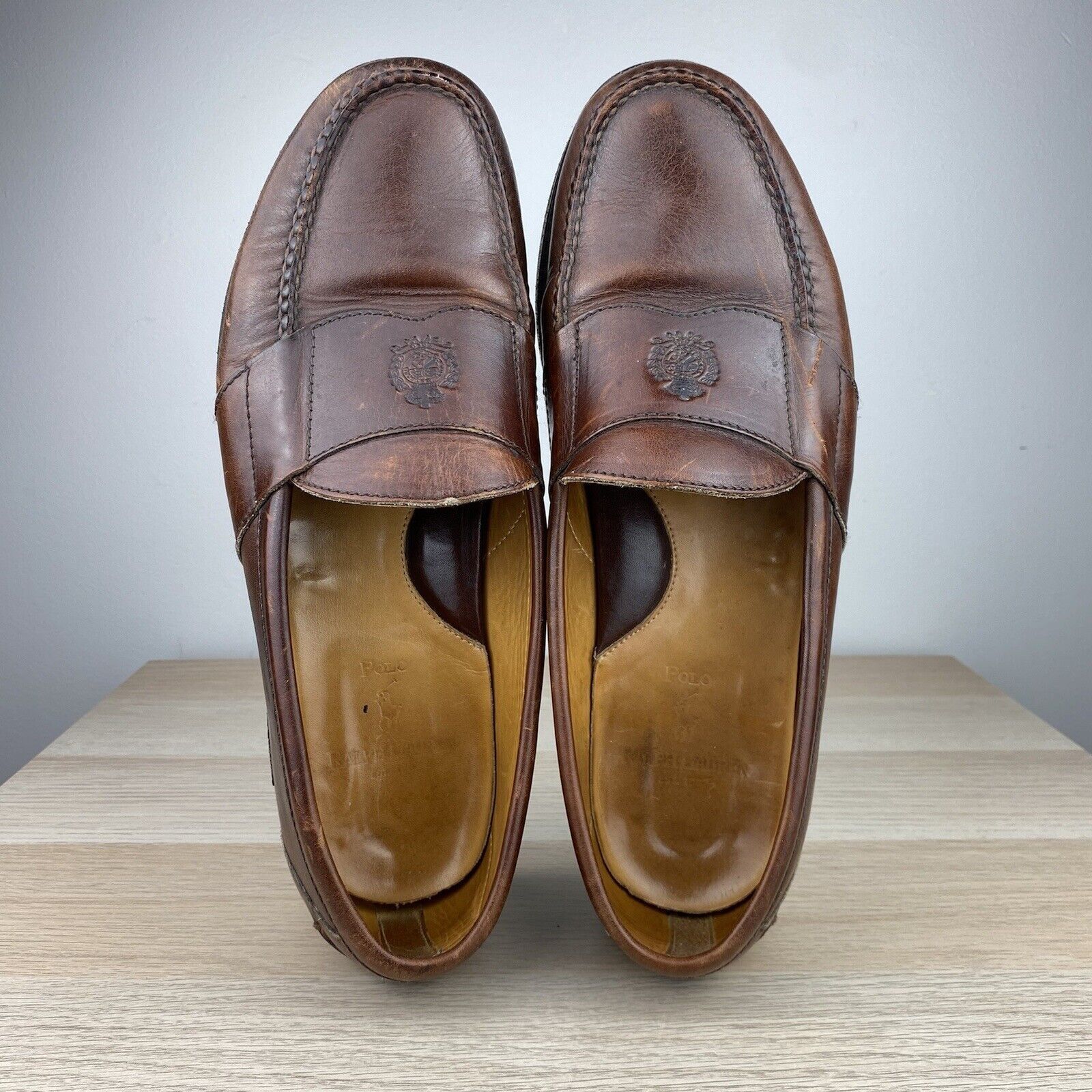 Polo Ralph Lauren Vintage Polo Ralph Lauren Stadium Crest Penny Loafers 11.5D Size US 11.5 / EU 44-45 - 9 Thumbnail
