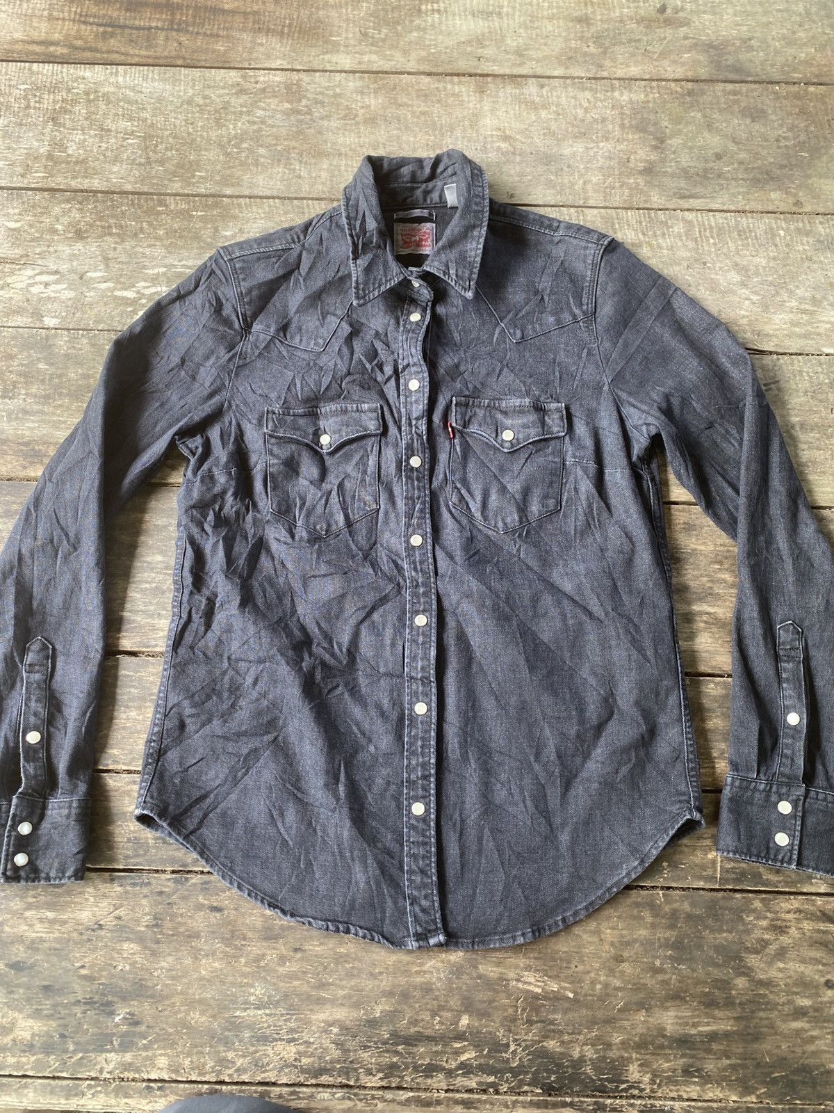 Levi's Levis size S snap button ling sleeve Size US S / EU 44-46 / 1 - 1 Thumbnail