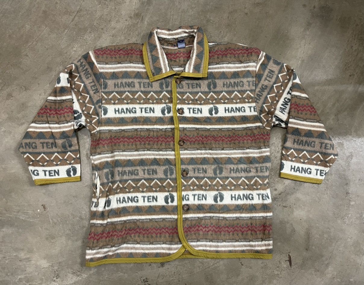 Hang Ten × Vintage 🔥 Rare🔥Vintage Hangten Fleece for Outdoor Wear Size US M / EU 48-50 / 2 - 1 Thumbnail