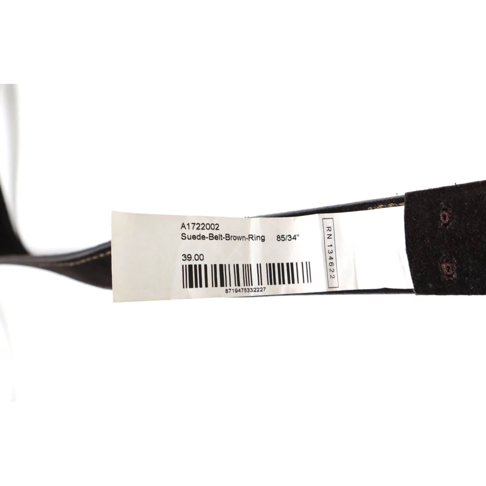 Suitsupply Suitsupply Belt Mens 85/34 Suede Leather Brown Ring Double Buckle Size ONE SIZE - 6 Thumbnail