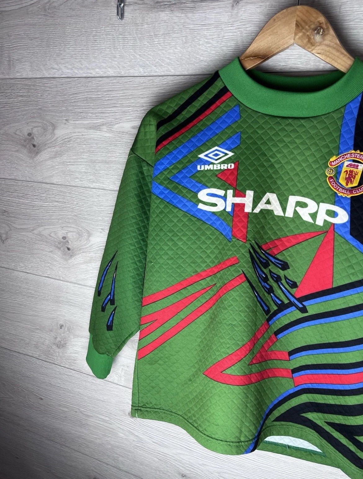 Umbro Vintage soccer long sleeve Manchester United #1 Umbro Size US XS / EU 42 / 0 - 5 Thumbnail