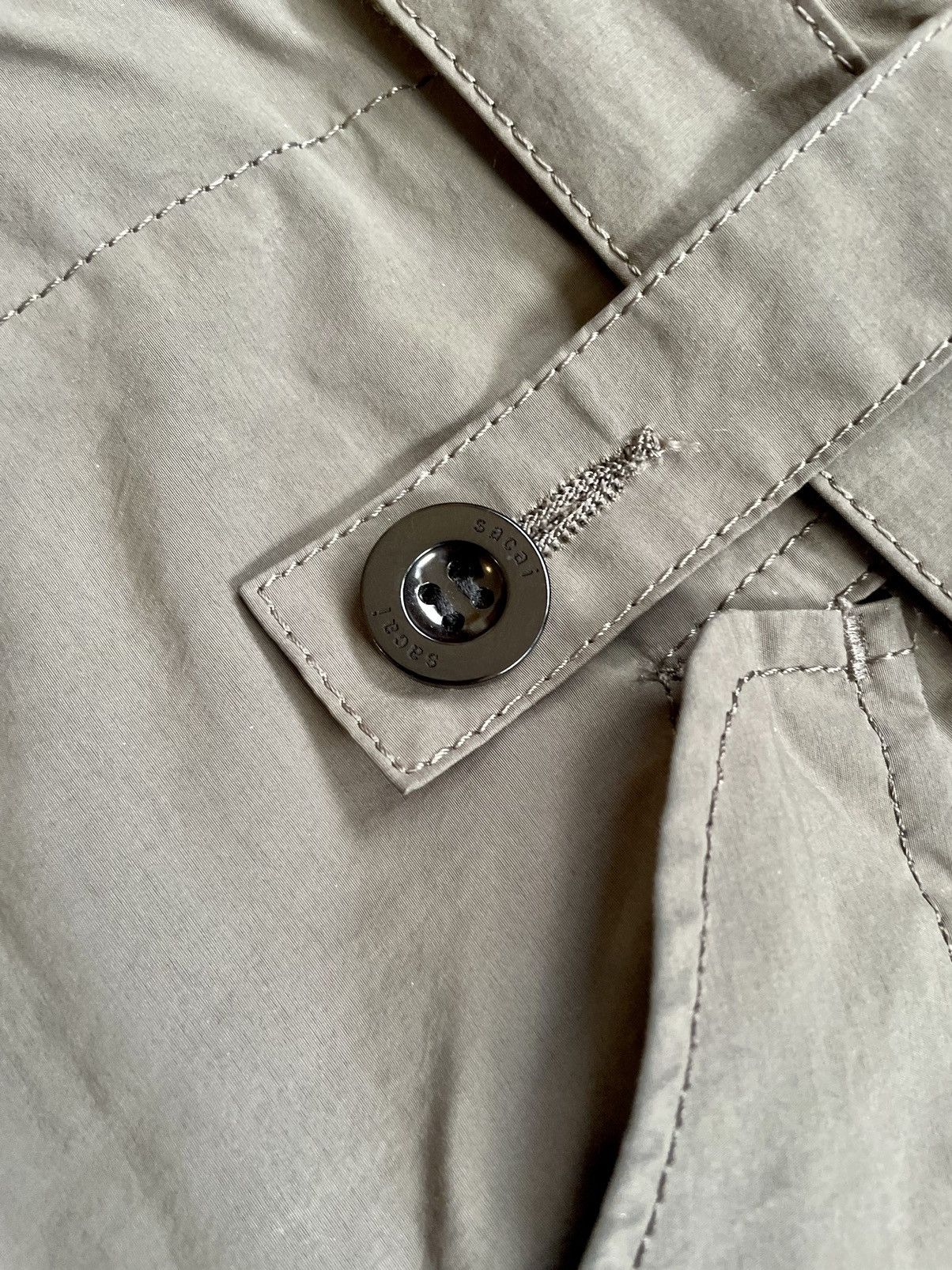 Sacai SACAI Taupe Matte Cargo Pants, Size 3, Grey,Adjustable waist Size US 34 / EU 50 - 9 Thumbnail