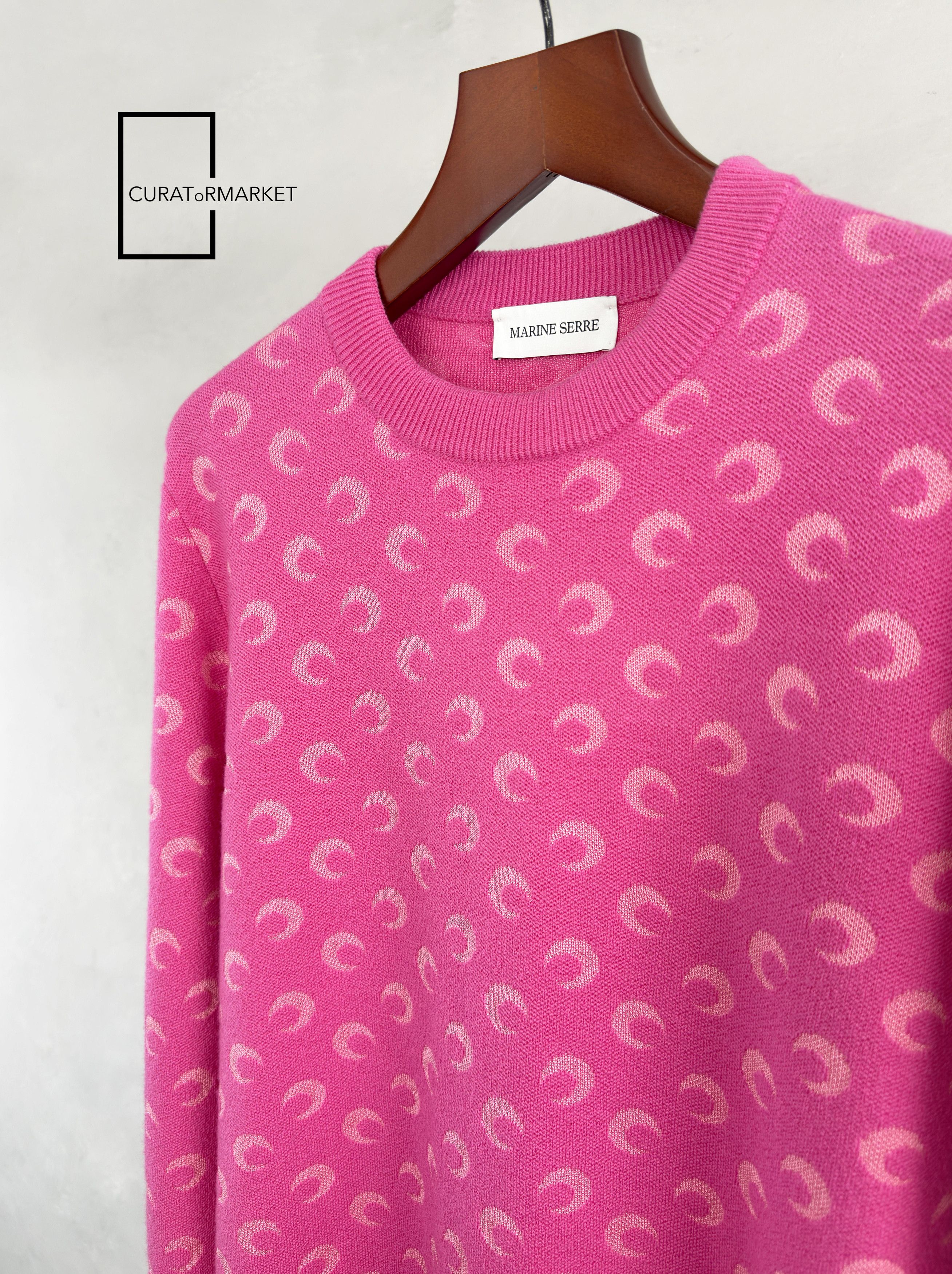 Marine Serre Signature Crescent Moon Pattern Monogram Jacquard Knit FW25 Size US M / EU 48-50 / 2 - 3 Thumbnail