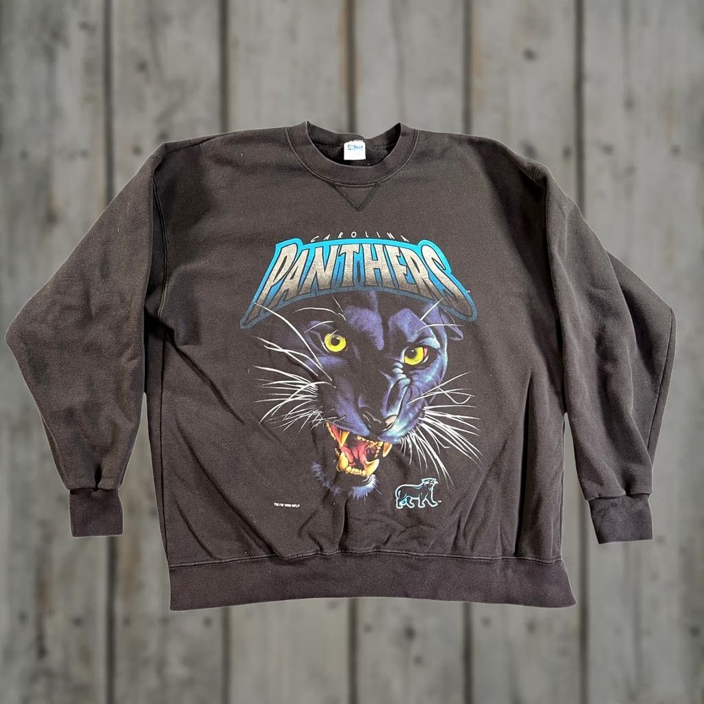 Salem Sportswear Vintage Salem Sportswear Carolina Panthers Sweatshirt Mens Large Black 1993 USA 90s Retro Graphic Size US L / EU 52-54 / 3 - 1 Thumbnail