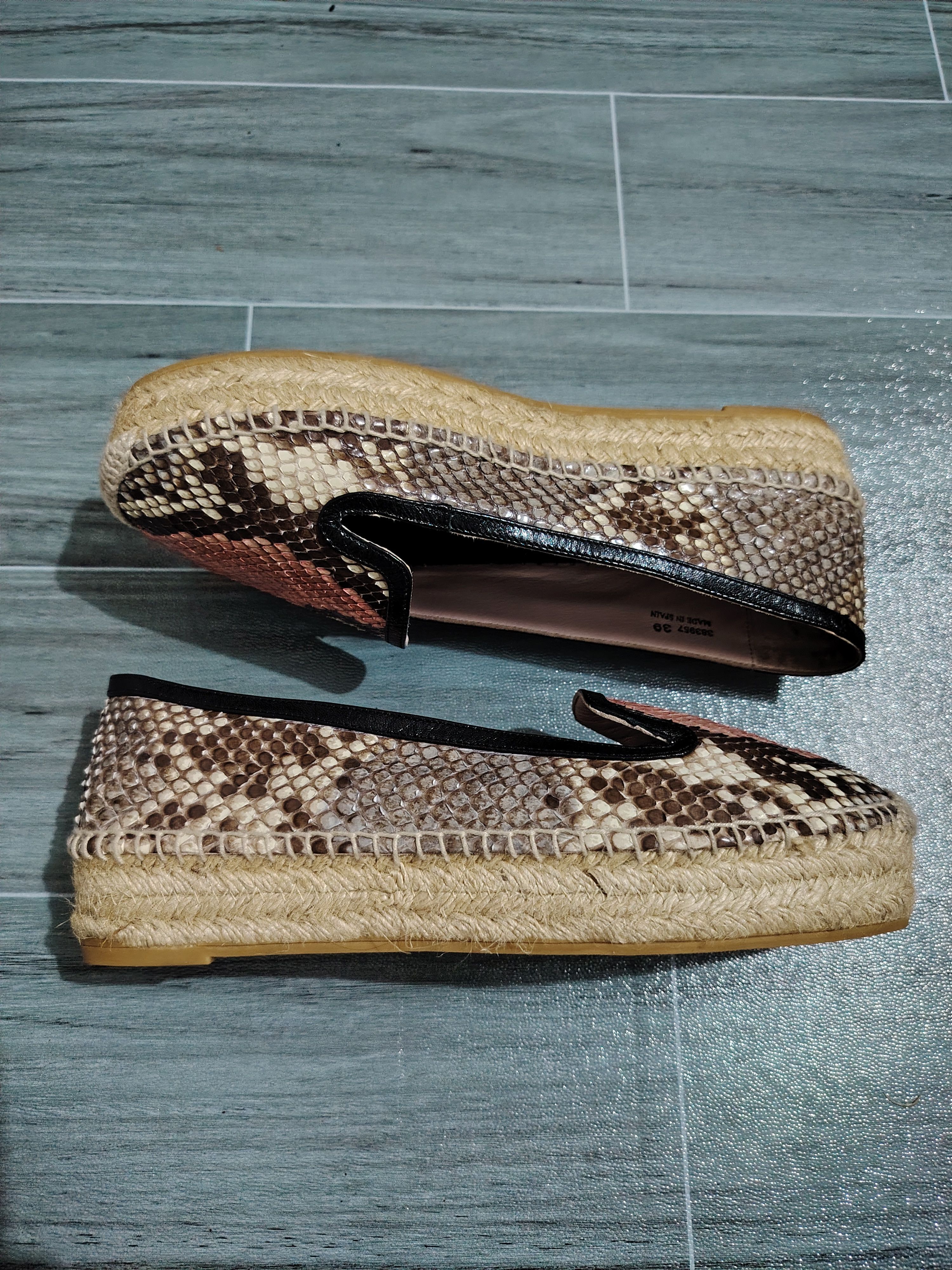Alexander McQueen ALEXANDER MCQUEEN - Snake Skin Platform Espadrilles Size US 9 / IT 39 - 4 Thumbnail
