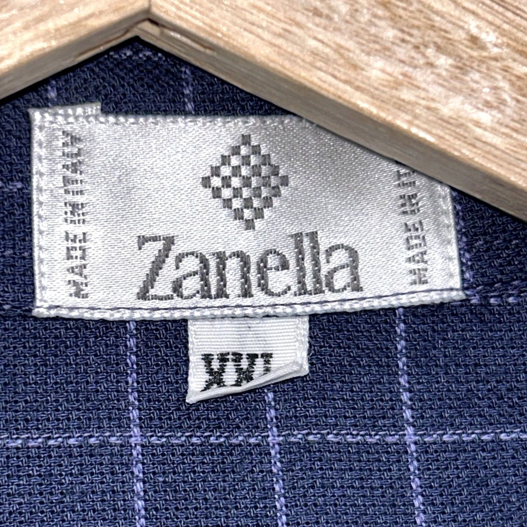 Zanella Zanella Button-Up Shirt Pocket Blue 2XL Men’s Regular Long Sleeve Button-Down Classic Size US XXL / EU 58 / 5 - 4 Thumbnail