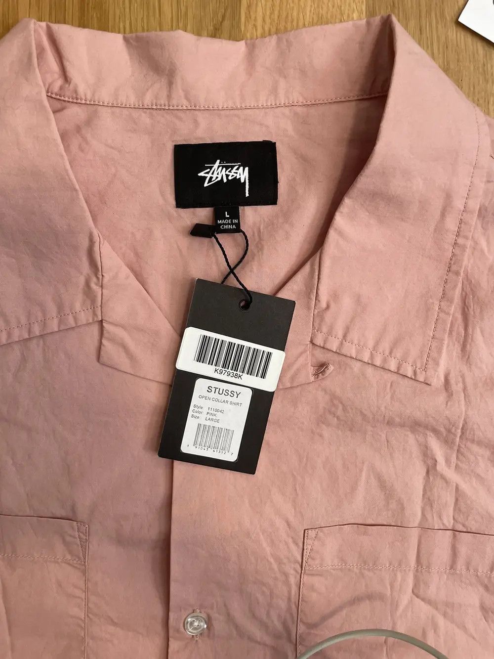 Stussy STUSSY OPEN COLLAR SHIRT PINK Size US L / EU 52-54 / 3 - 5 Thumbnail