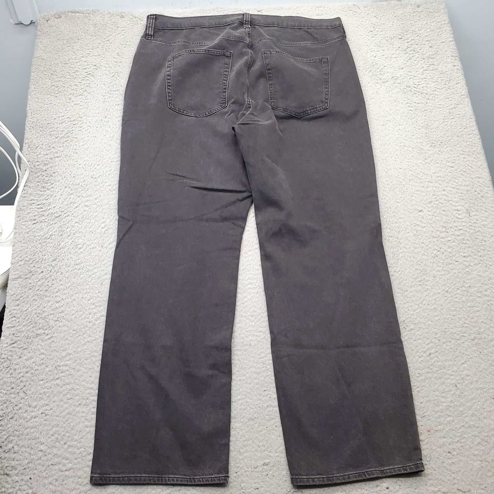 Gap Gap Jeans Womens 18R Black Denim Stretch '90s Loose Fit Boho Mid-Rise Wide Leg Jeans Women 18 Regular Black Wide-Leg 90s Size 40" / US 18 - 2 Thumbnail