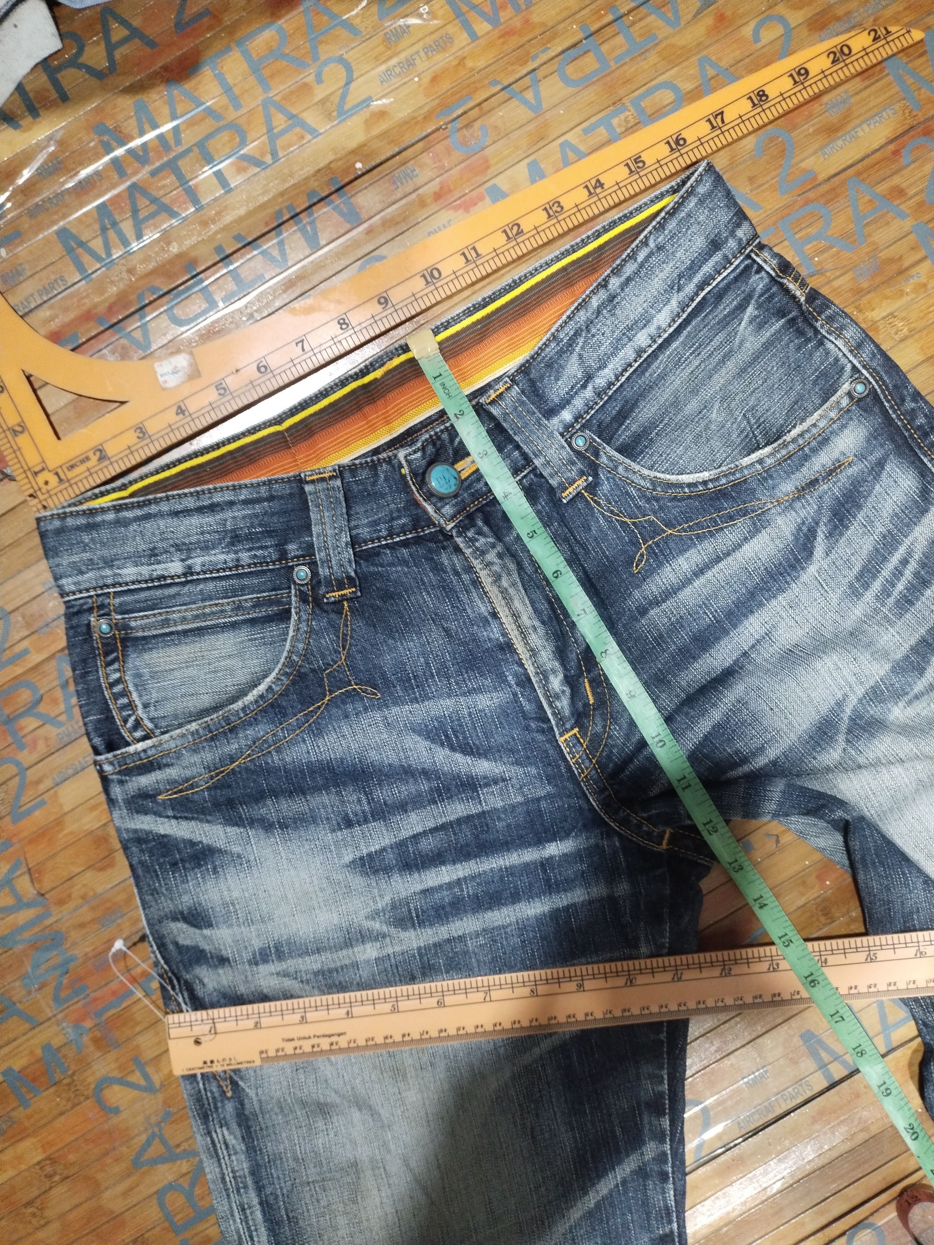 Edwin × Japanese Brand Edwin 503 "Genuine" Blue Trip Sz 32" Size US 32 / EU 48 - 7 Thumbnail
