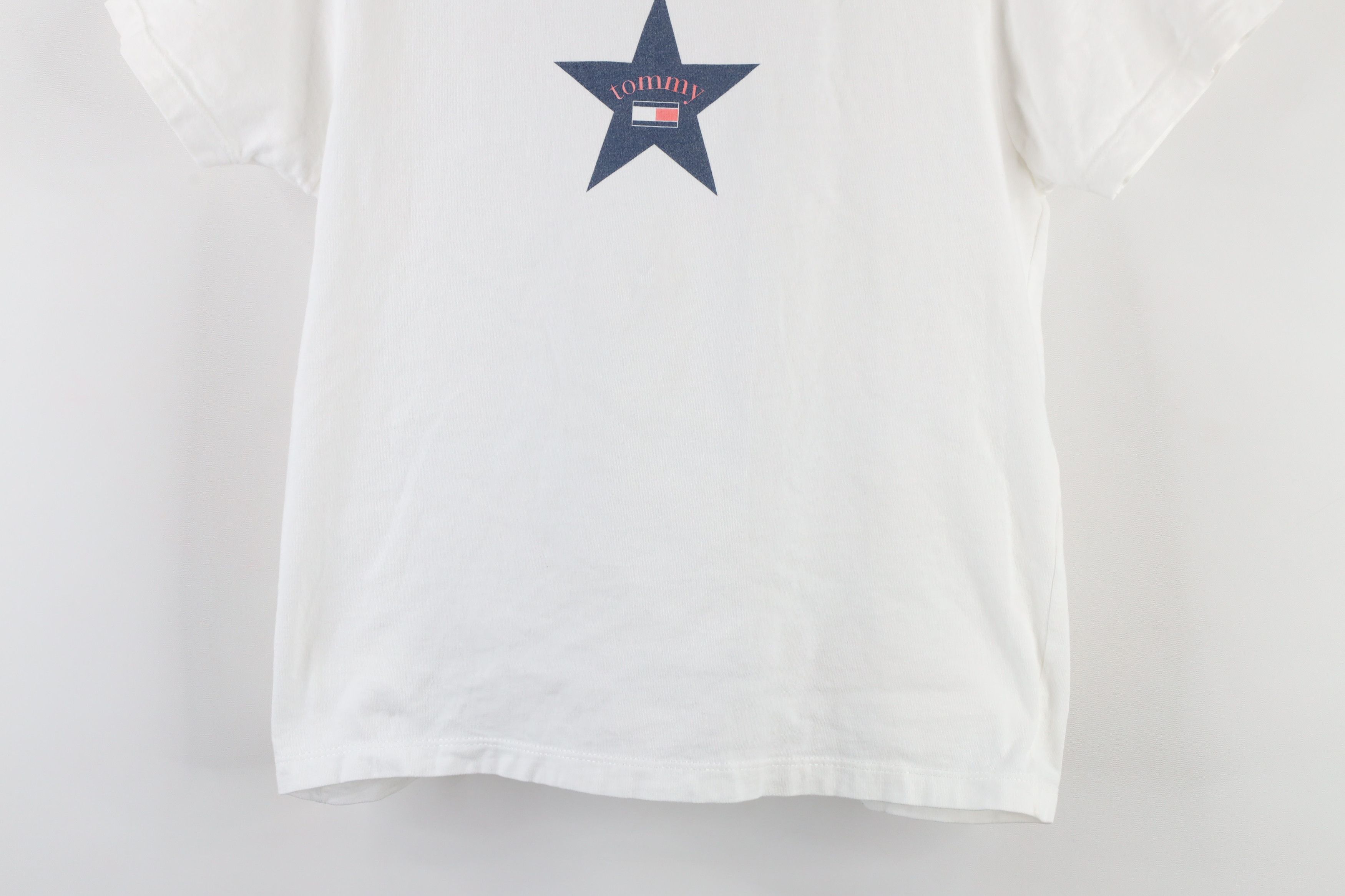 Tommy Hilfiger × Vintage Vintage 90s Tommy Hilfiger Out Star Cropped T-Shirt USA Size M / US 6-8 / IT 42-44 - 3 Thumbnail