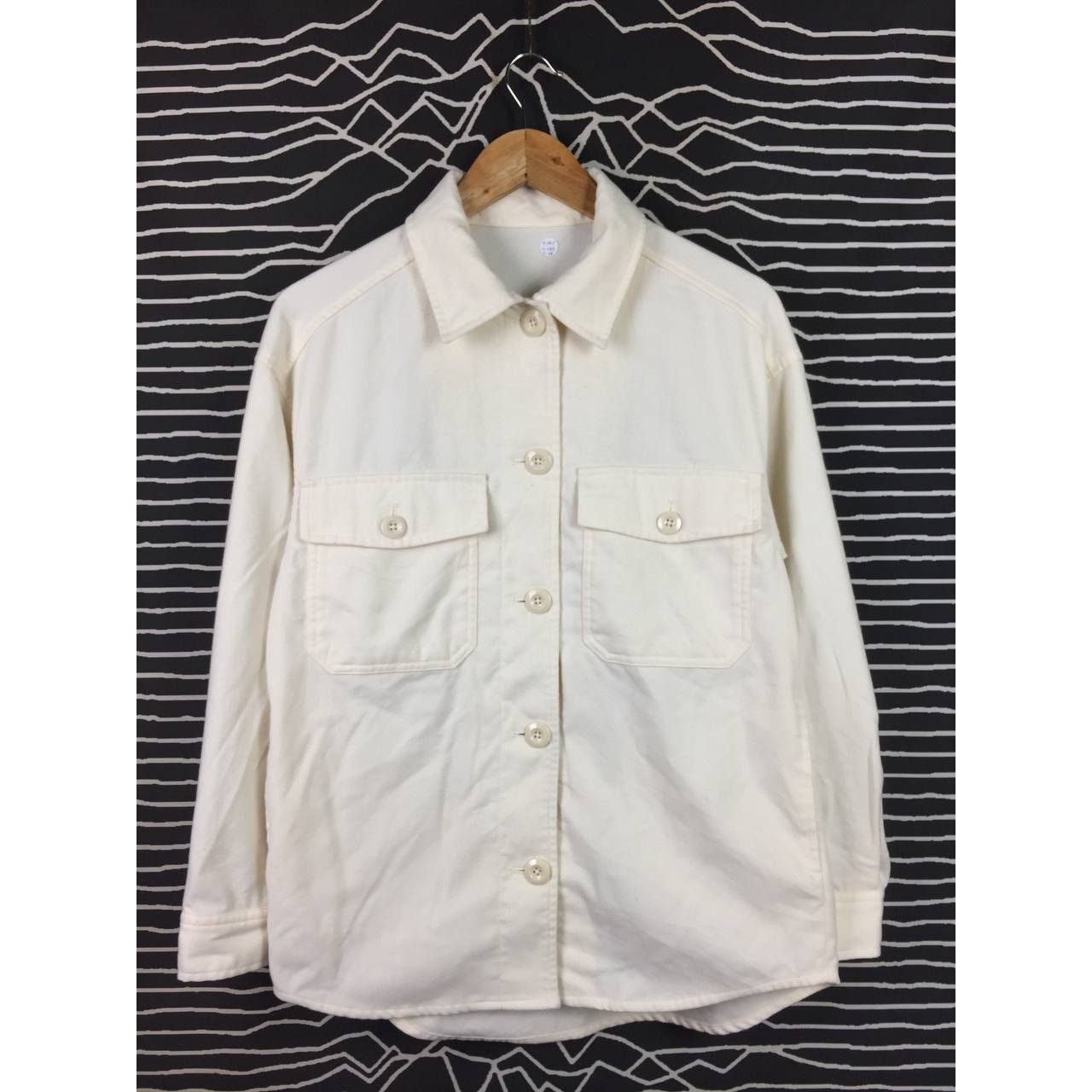 GU × Japanese Brand GU Japan Cream CPO Double Pocket Workwear Shirt Jacket Size US S / EU 44-46 / 1 - 1 Thumbnail