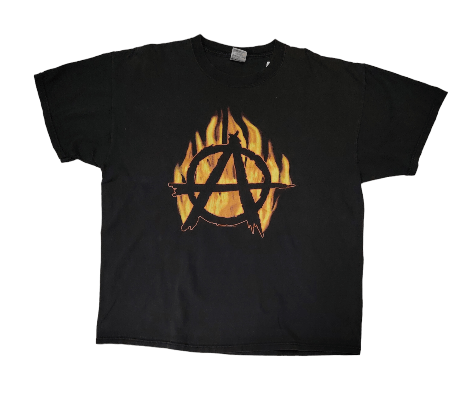 Vintage Vintage Anarchy logo fire t shirt Size US XL / EU 56 / 4 - 1 Thumbnail