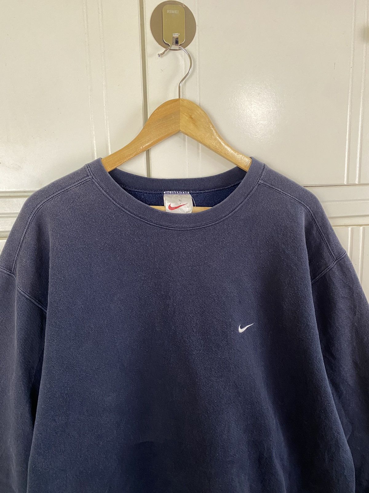 Nike × Vintage 90s Nike Swoosh Crewneck Size US XL / EU 56 / 4 - 3 Thumbnail