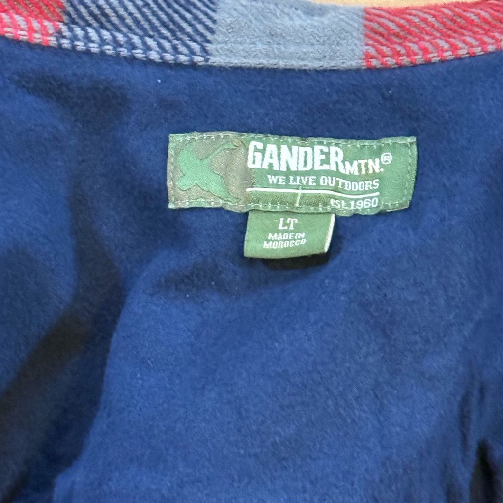 WISDOM Gander Mountain Red Navy Buffalo Check Flannel LT Size US L / EU 52-54 / 3 - 7 Thumbnail