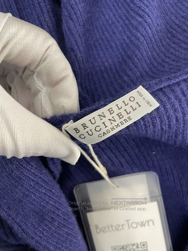 Brunello Cucinelli Brunello Cucinelli Blue Cashmere Sweater Size S / US 4 / IT 40 - 3 Thumbnail
