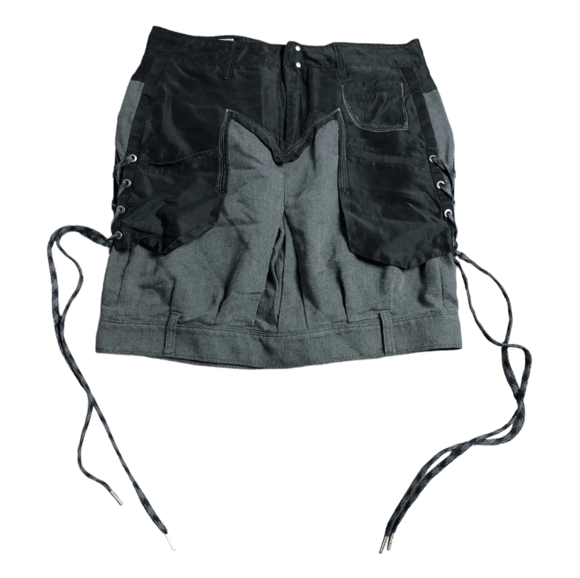 Marithe + Francois Girbaud The MfG Crisscross Laces Upside Down Skirt Size 26" / US 2 / IT 38 - 4 Thumbnail