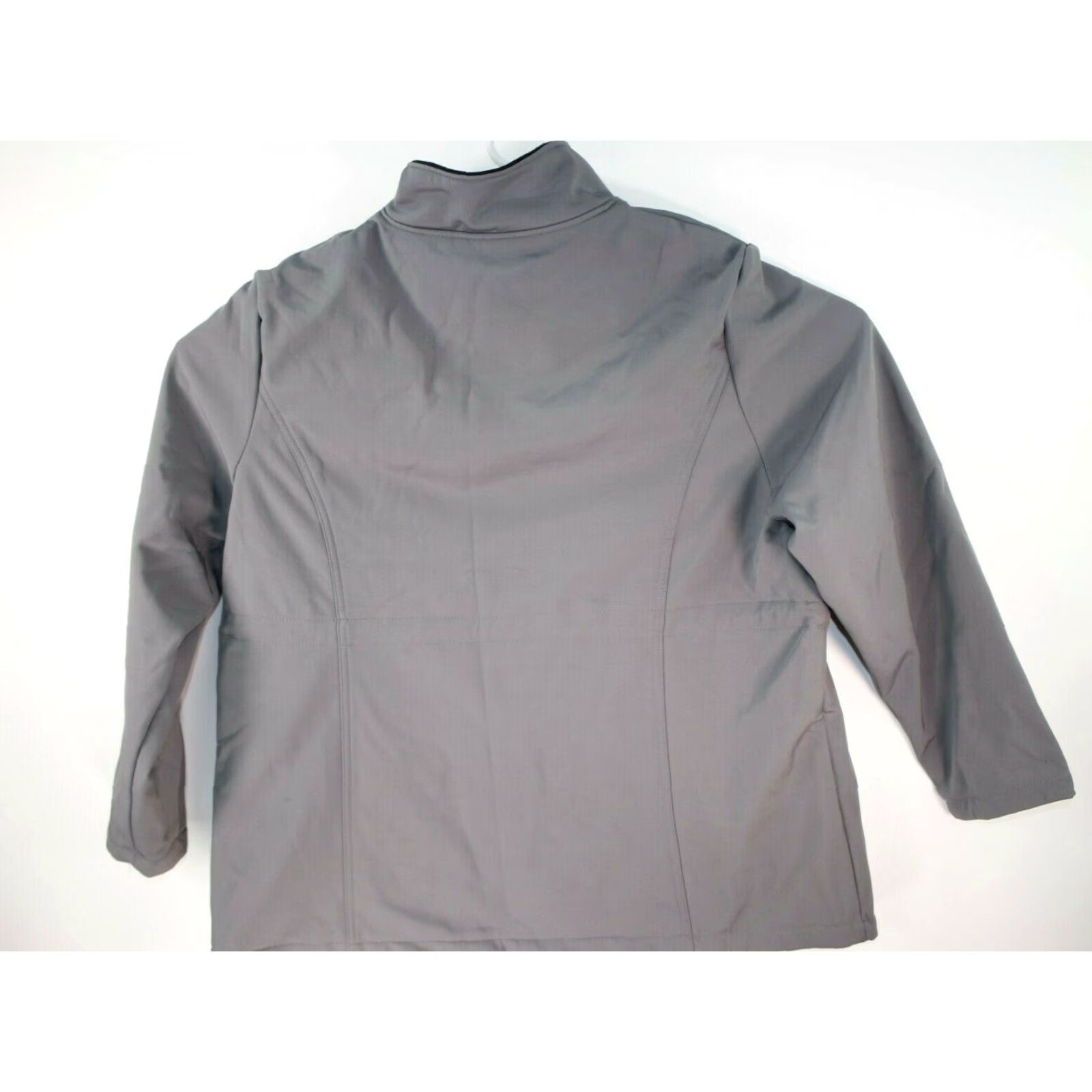 Vintage Big Chill Women's Plus Size Anorak Jacket 3XL Charcoal Gray Cotton Blend Zip Tall Collar Jacket, Plus Size Size XXL / US 16-18 / IT 52-54 - 3 Thumbnail