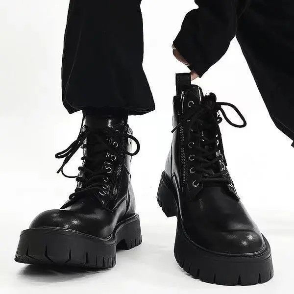 Designer × Japanese Brand Retro Thick Sole High Top Martin Boots Size US 8 / EU 41 - 2 Thumbnail