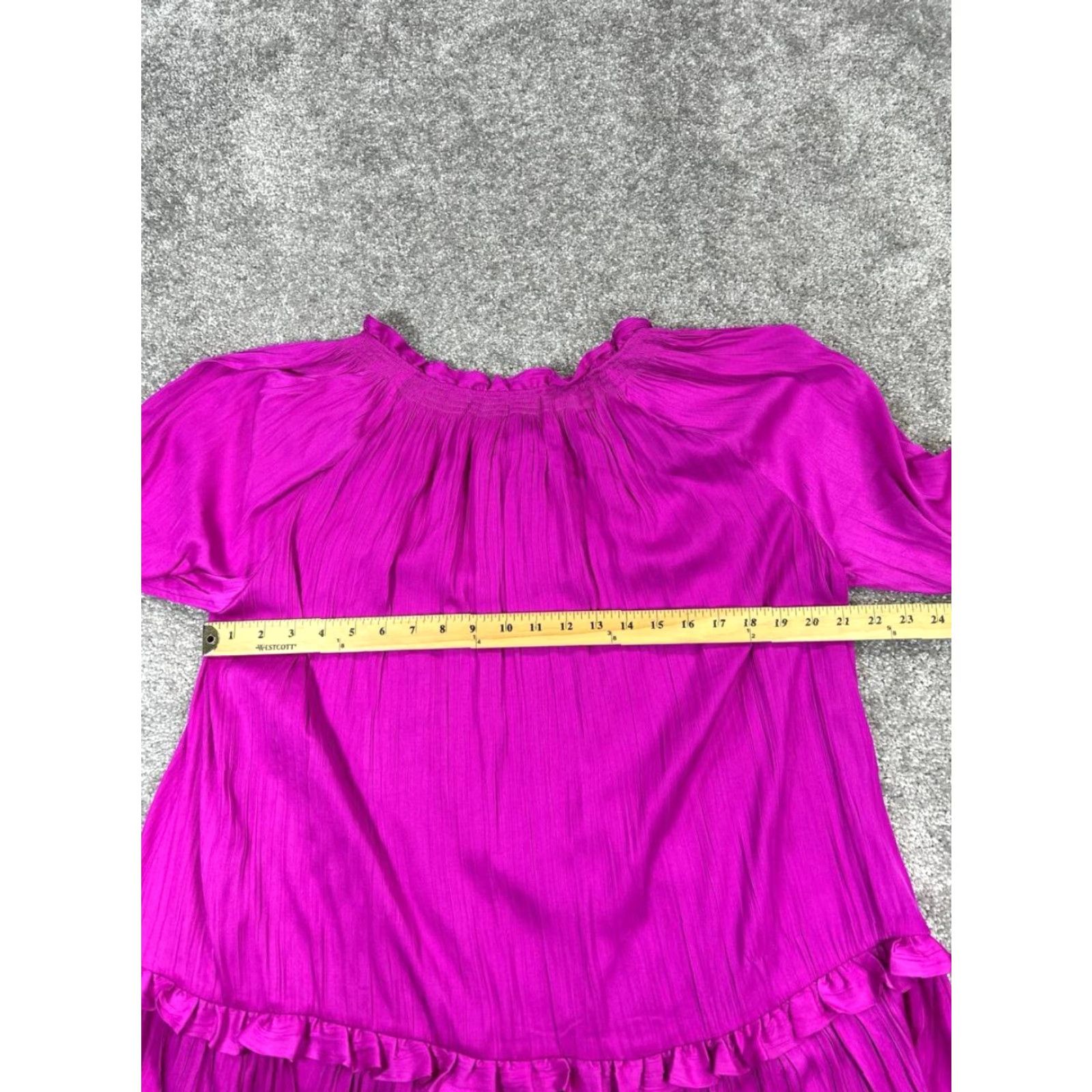 Anthropologie VINTAGE Anthropologie Dress Womens Small Purple Satin Blouson Size S / US 4 / IT 40 - 5 Thumbnail