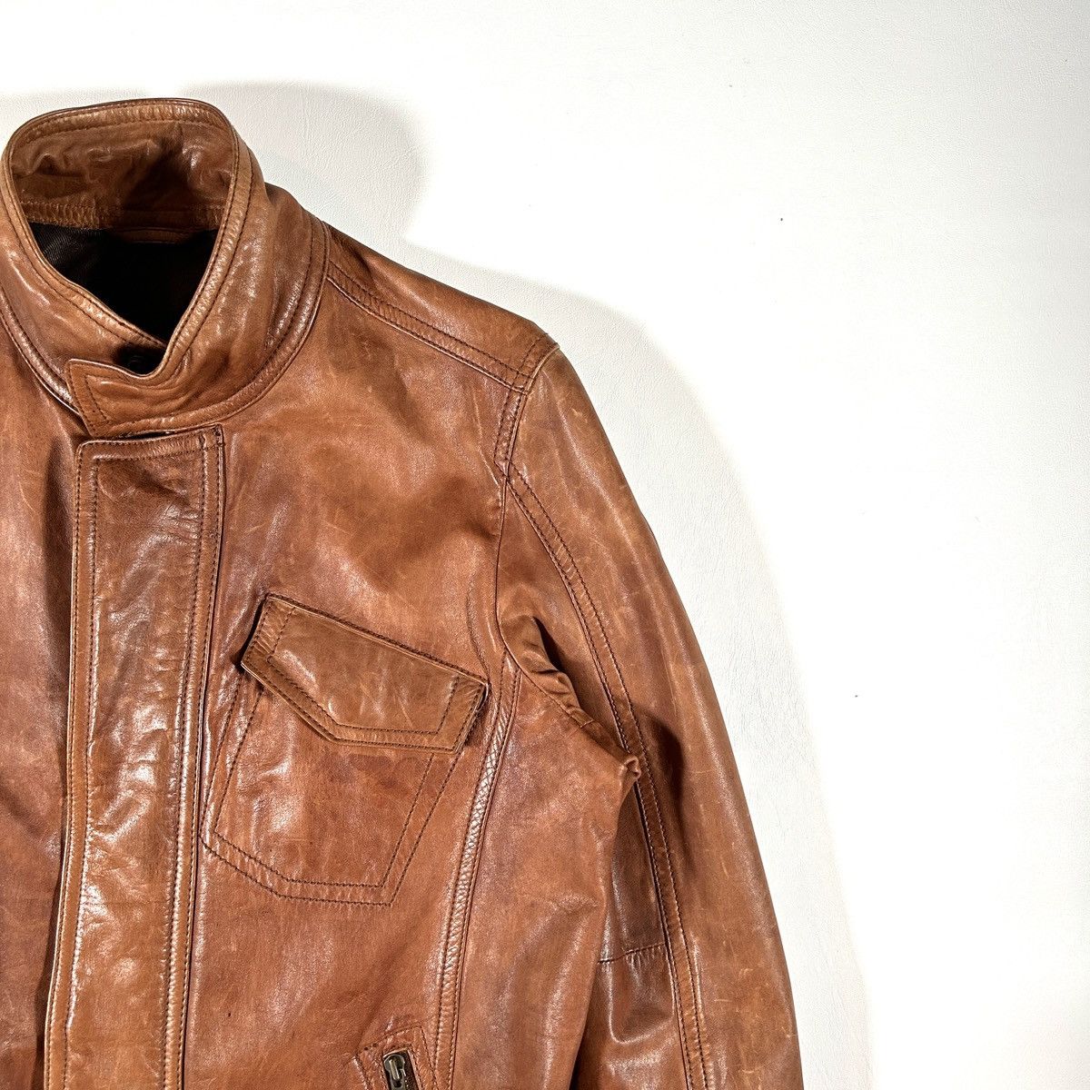 291295=Homme 🔻291295 = Homme Leather Jacket🔻 Size US M / EU 48-50 / 2 - 3 Thumbnail