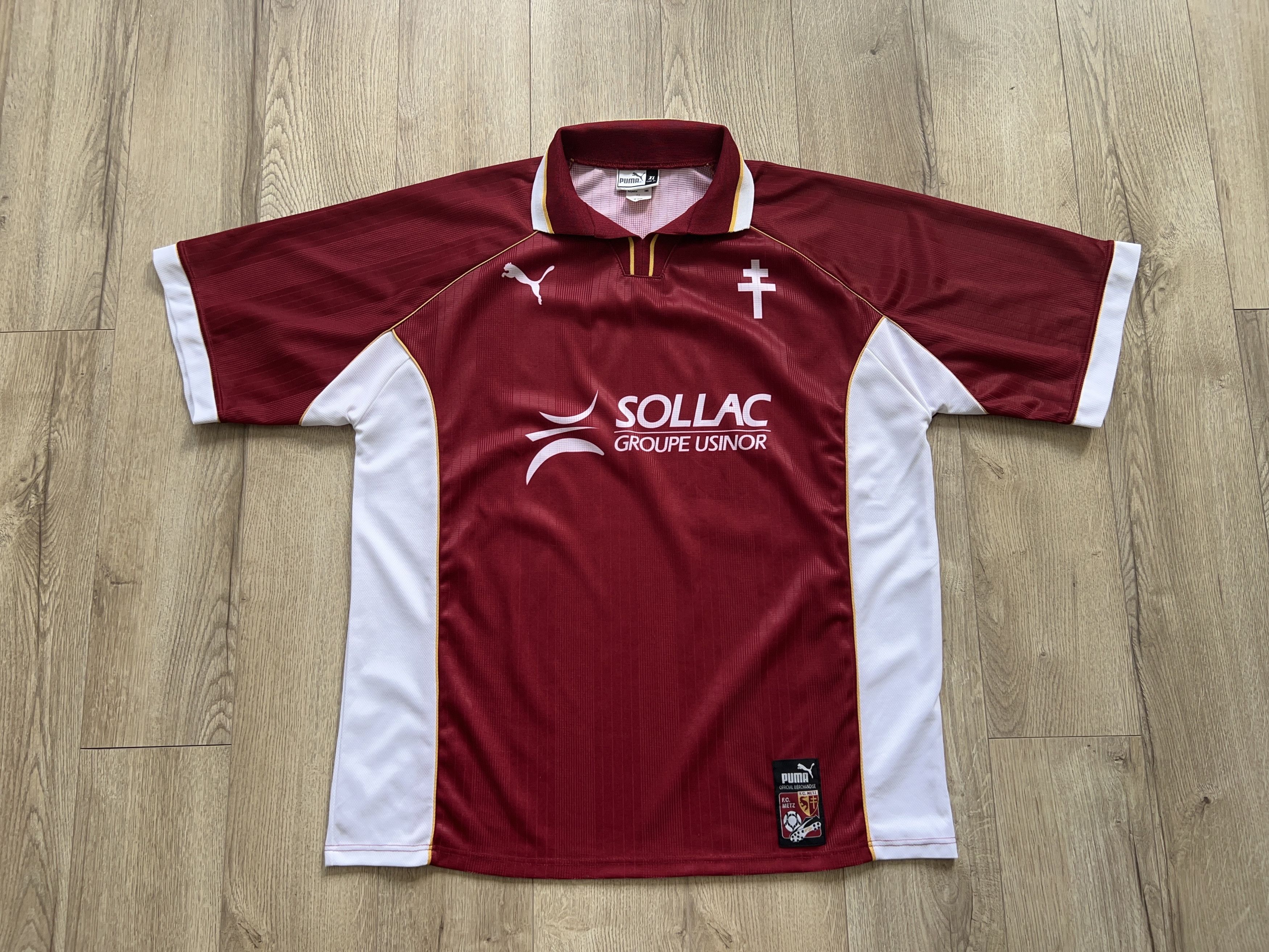 Puma Puma FC Metz France 1998 1999 Home Football Soccer Shirt Size US XL / EU 56 / 4 - 1 Thumbnail