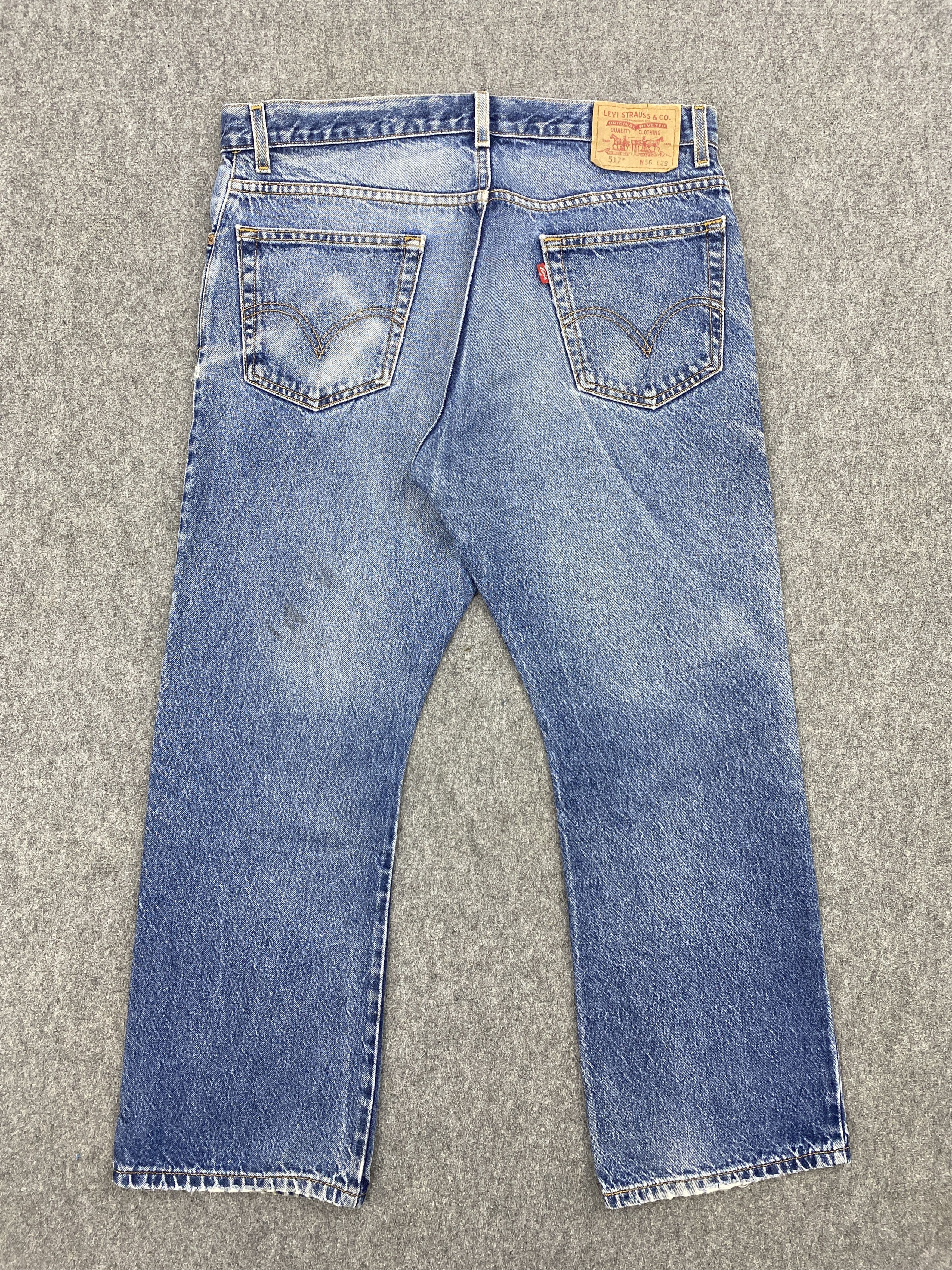 Levi's Faded Blue Vintage Levis 517 Flared Bootcut Denim DP2599 Size US 35 - 3 Thumbnail