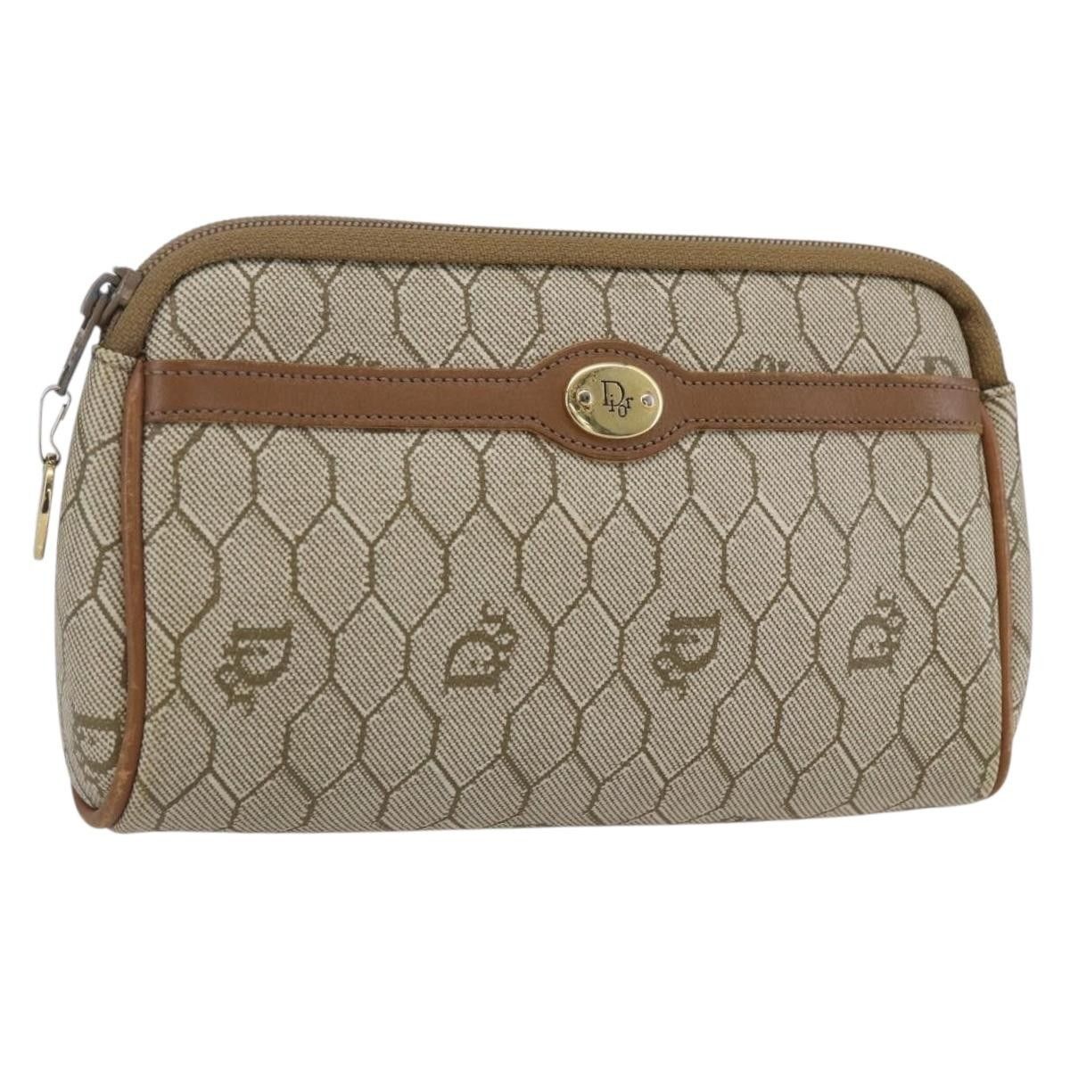 Dior Christian Dior Vintage Honeycomb Zip Canvas and Leather Size ONE SIZE - 1 Thumbnail