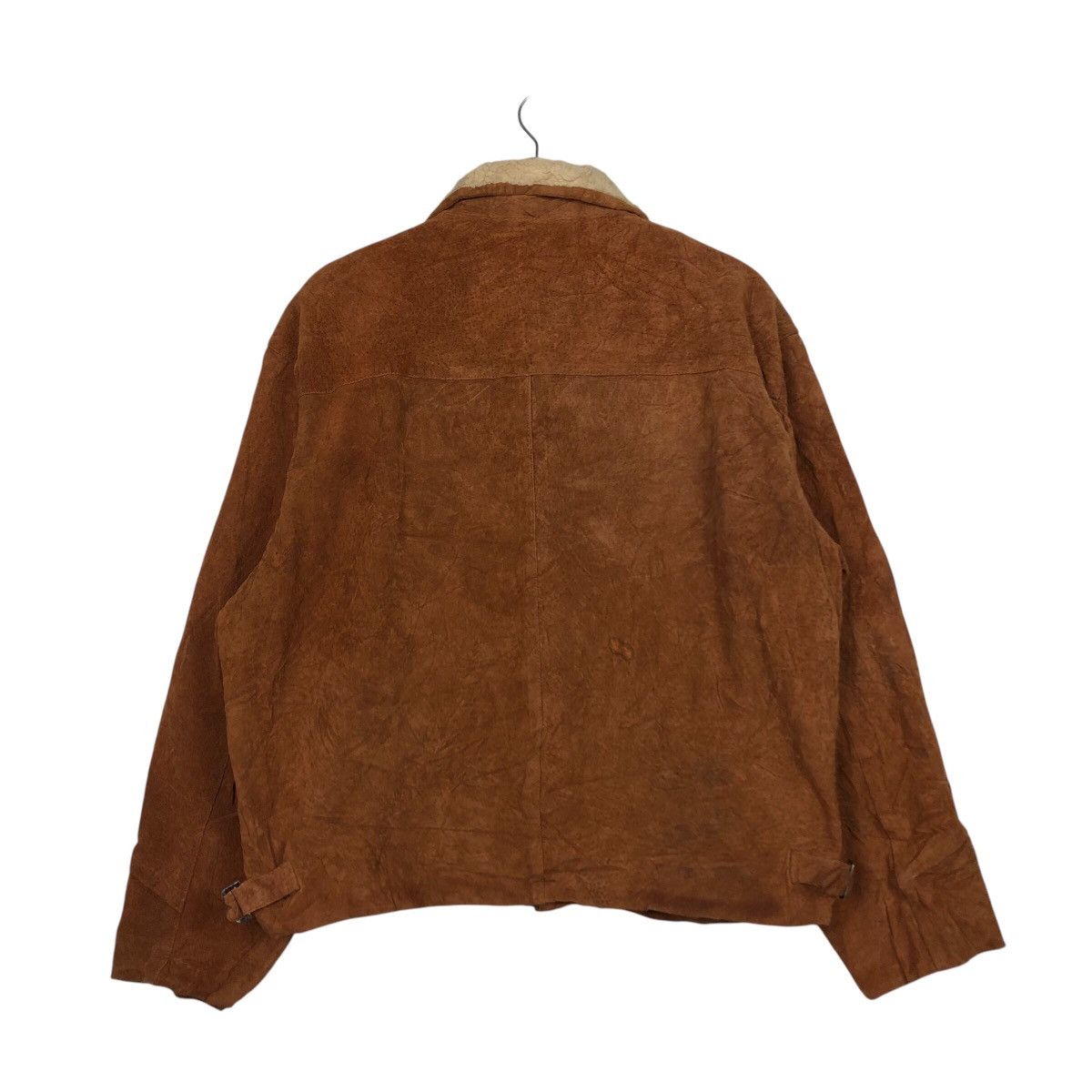 Japanese Brand 📌Vtg Biker Leather Jacket Out Brook Fur Collar Issey Miyake Size US L / EU 52-54 / 3 - 9 Thumbnail