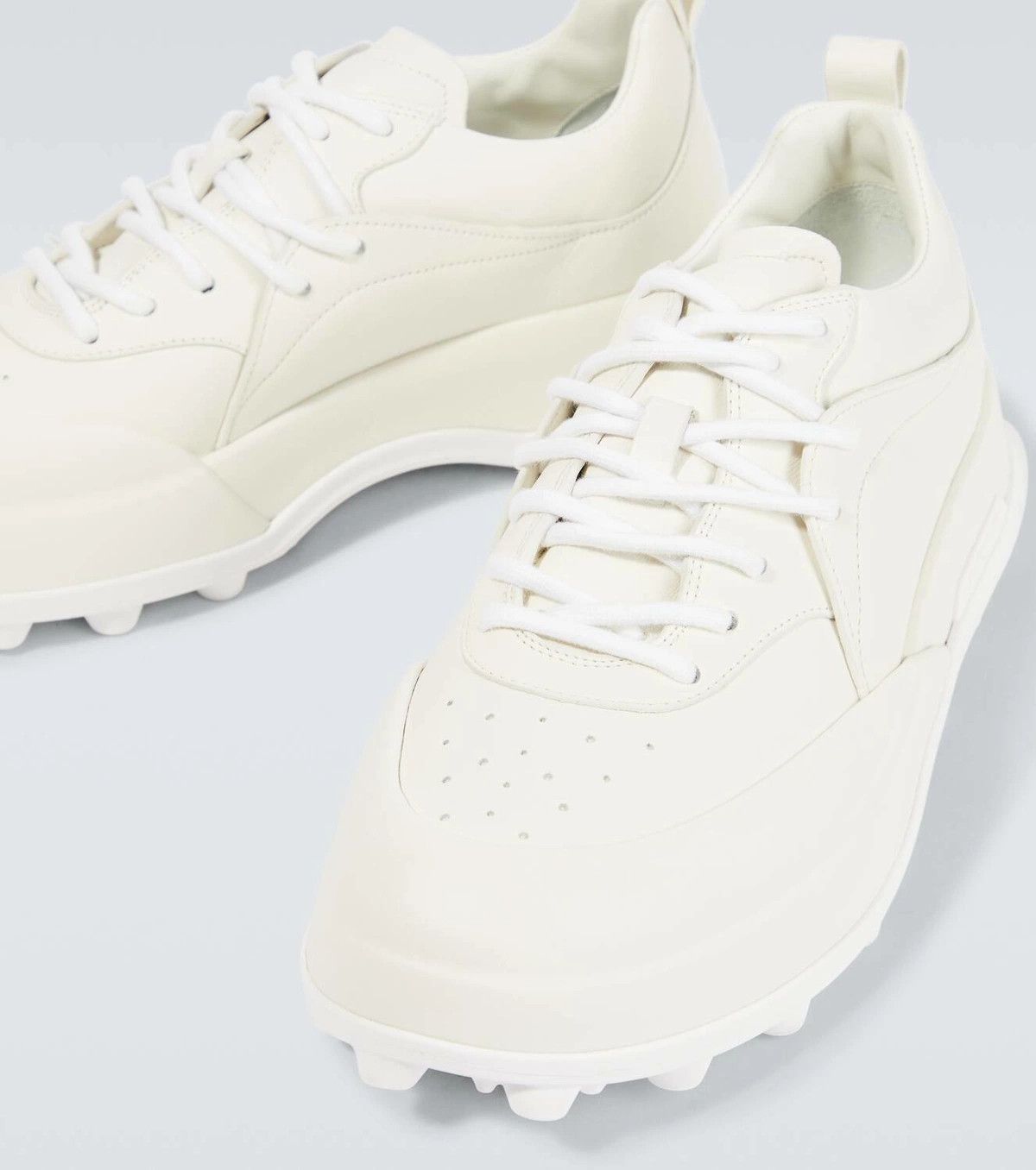 Jil Sander o1y1124 Low-Top Leather Sneakers in Porcelain Size US 9 / EU 42 - 2 Thumbnail